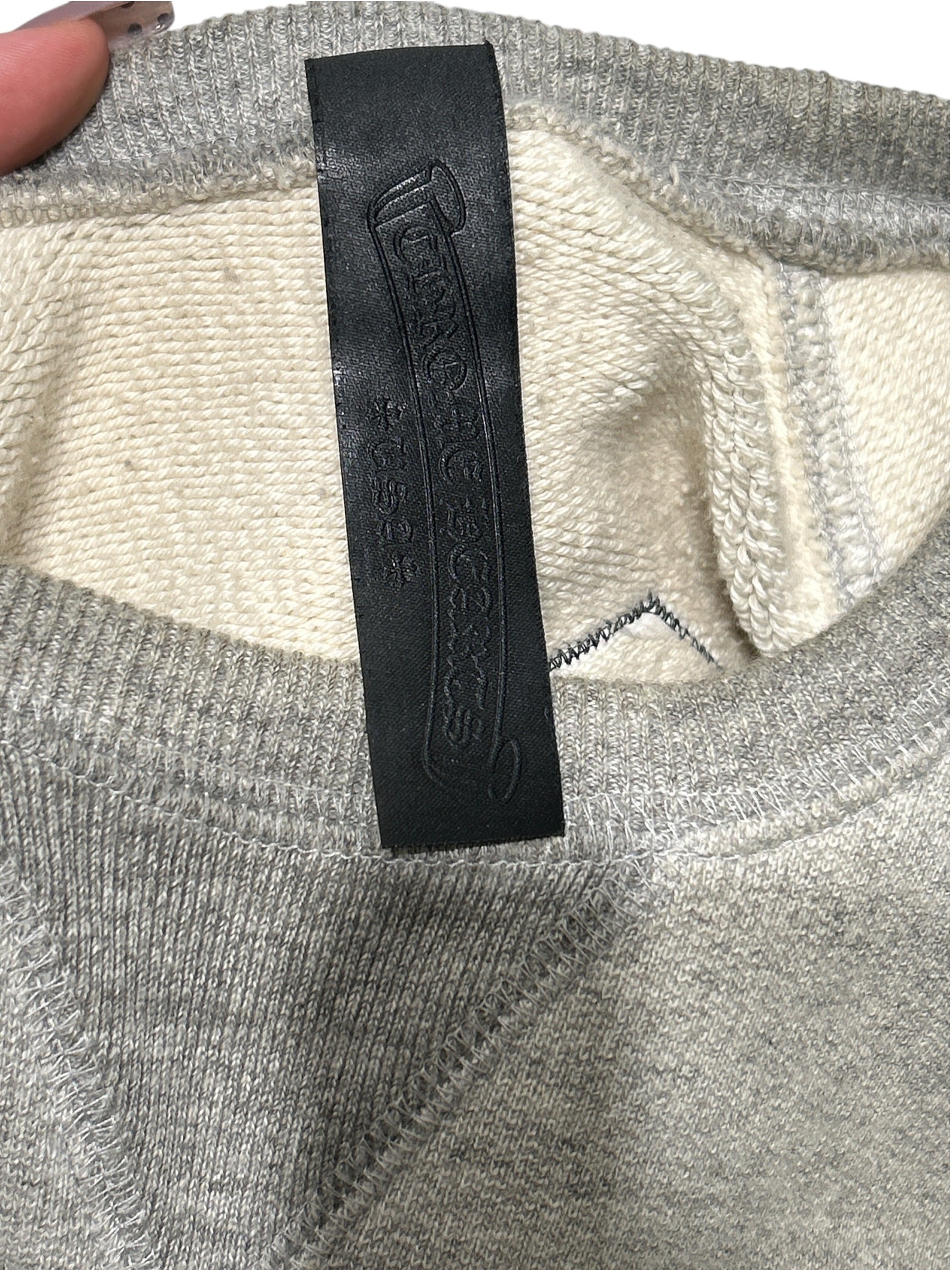 CHROME HEARTS/Heavy Sweater/M/Cotton/GRY/TRIPLE CROSS CREW view 3