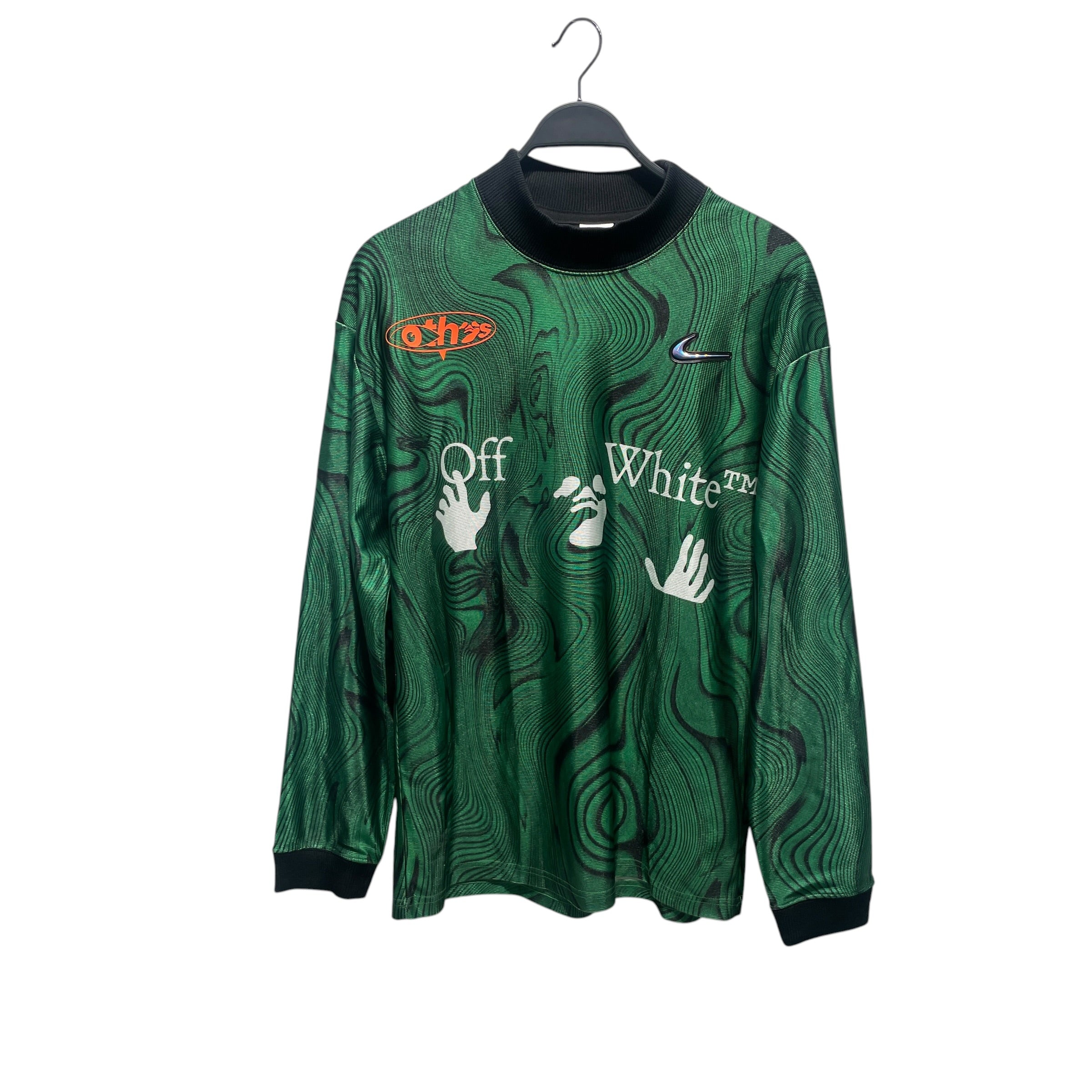NIKE/OFF-WHITE/LS T-Shirt/S/Polyester/GRN/All Over Print/Nike x OFF White T Shirt view 1