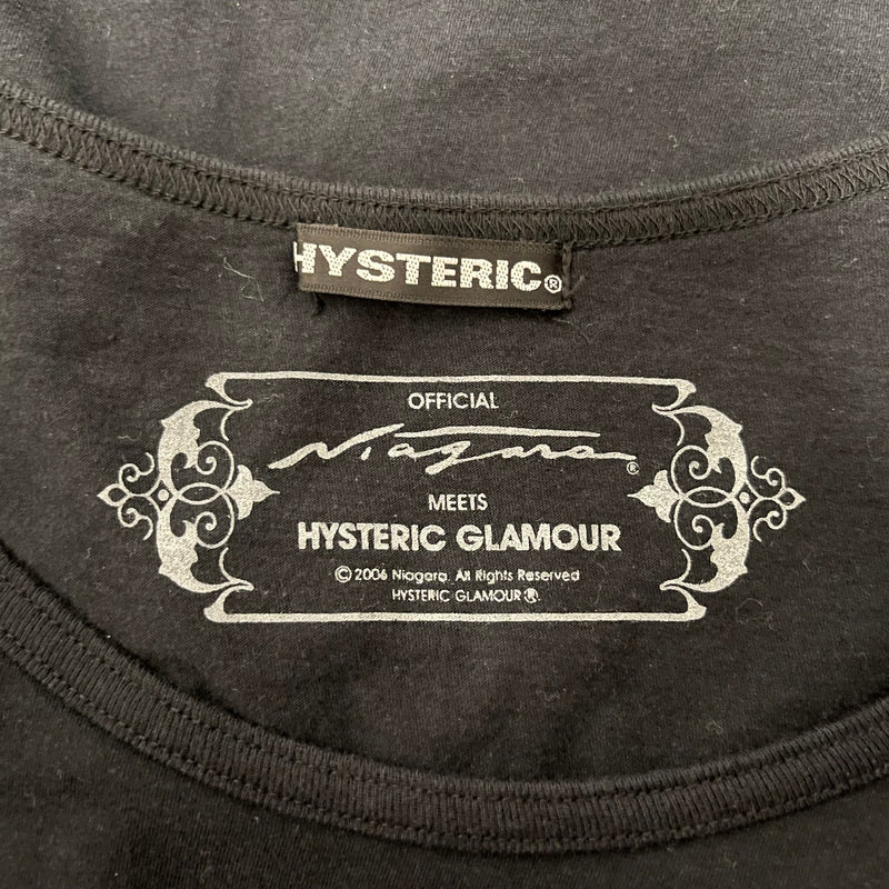 HYSTERIC GLAMOUR/T-Shirt/S/Cotton/BLK/lady smoking