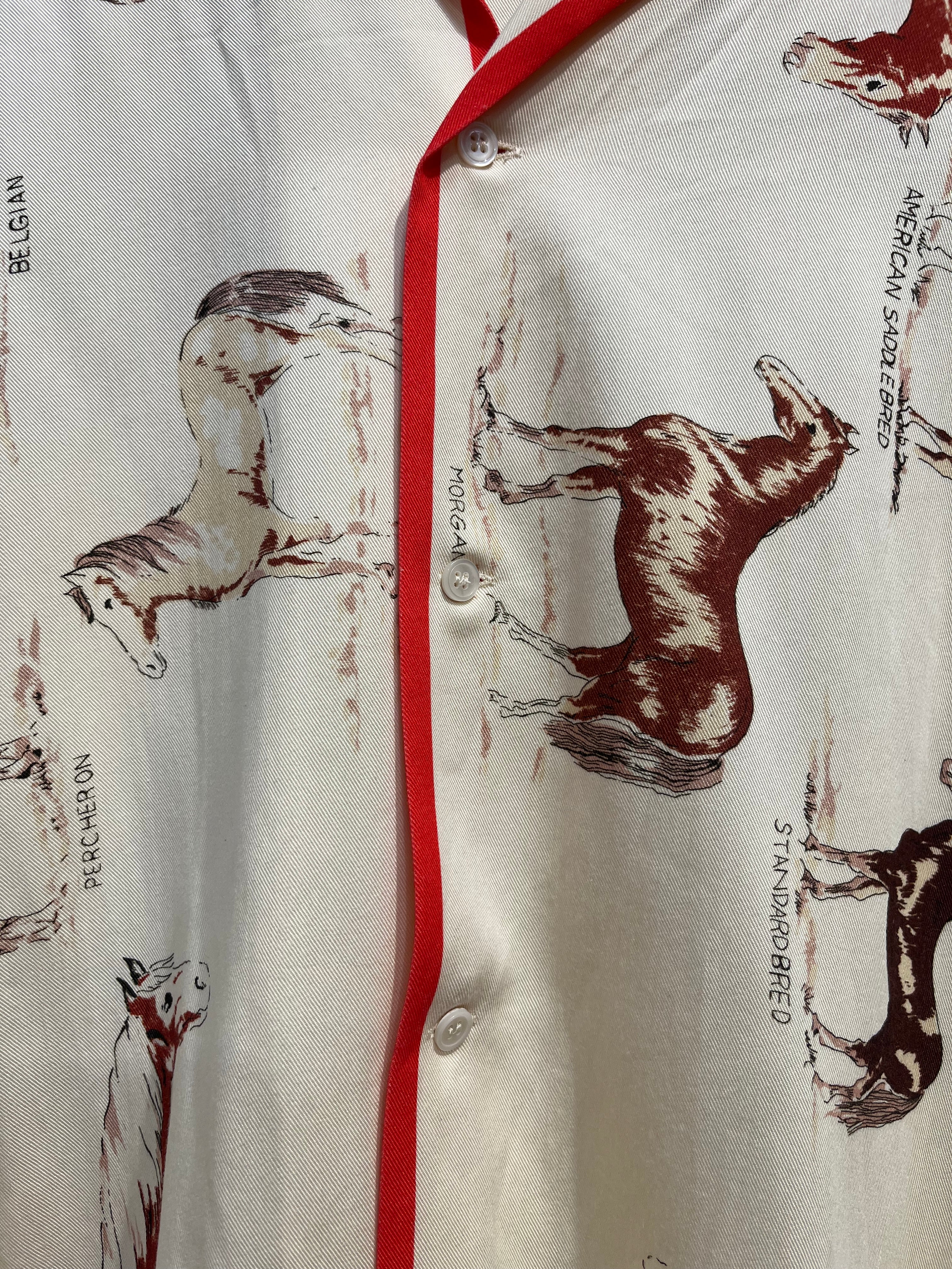 BODE/SS Shirt/XL/CRM/All Over Print/HORSES AND DIRT view 5