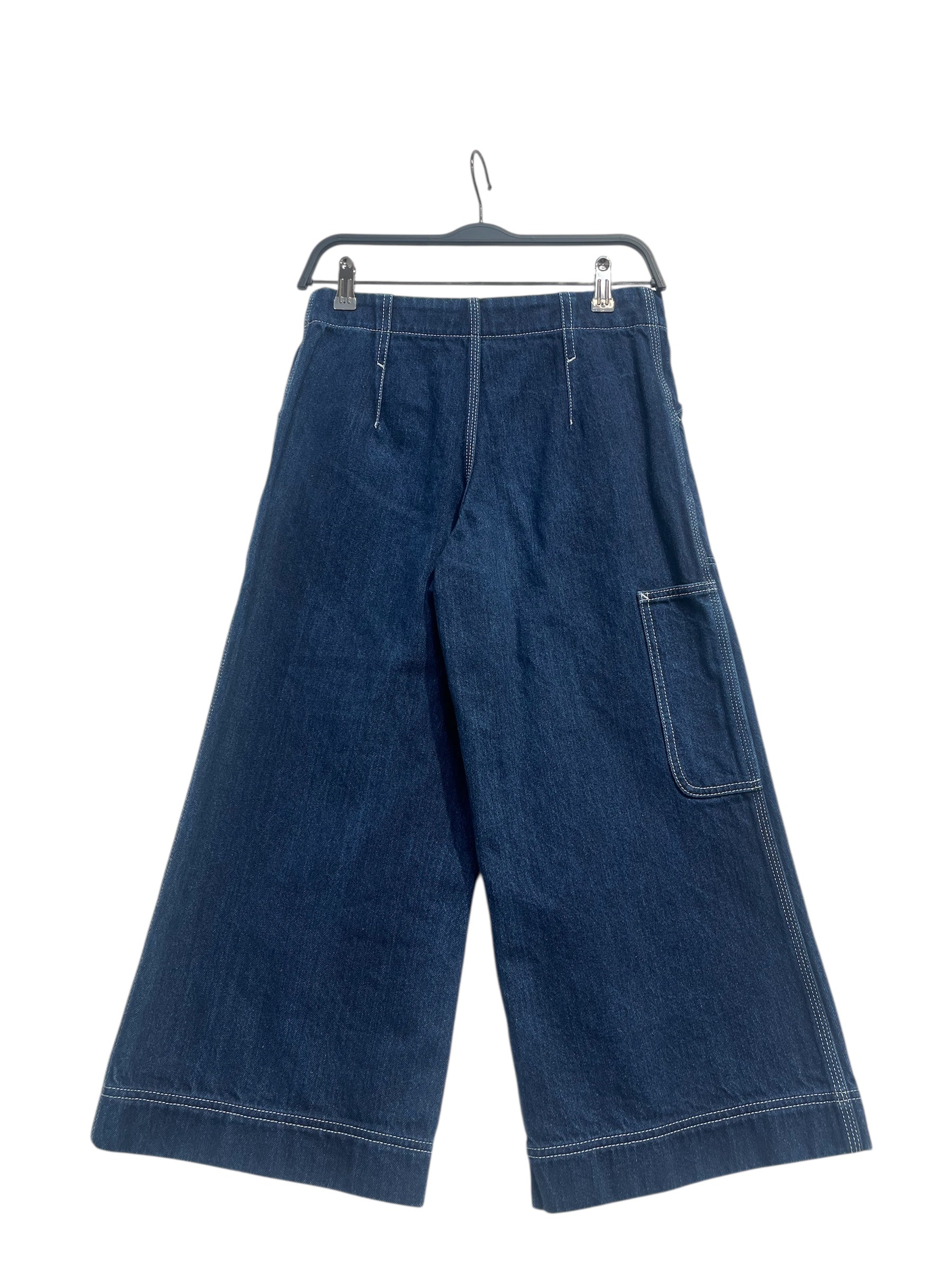 Acne Studios/Cropped Pants/34/Cotton/IDG/DENIM CAPRI view 2