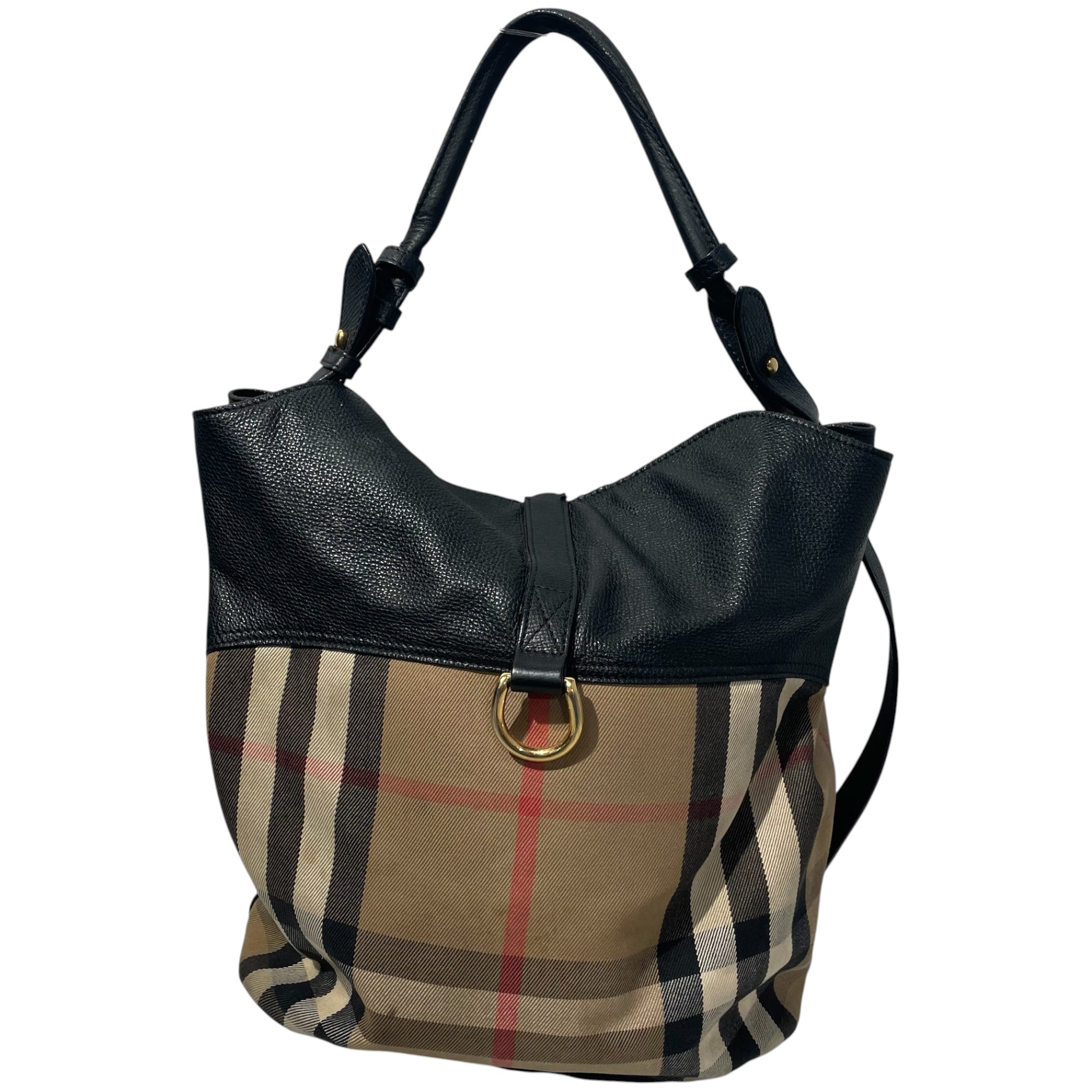 BURBERRY/Hand Bag/Plaid/BEG/ashby cloth handbag view 2