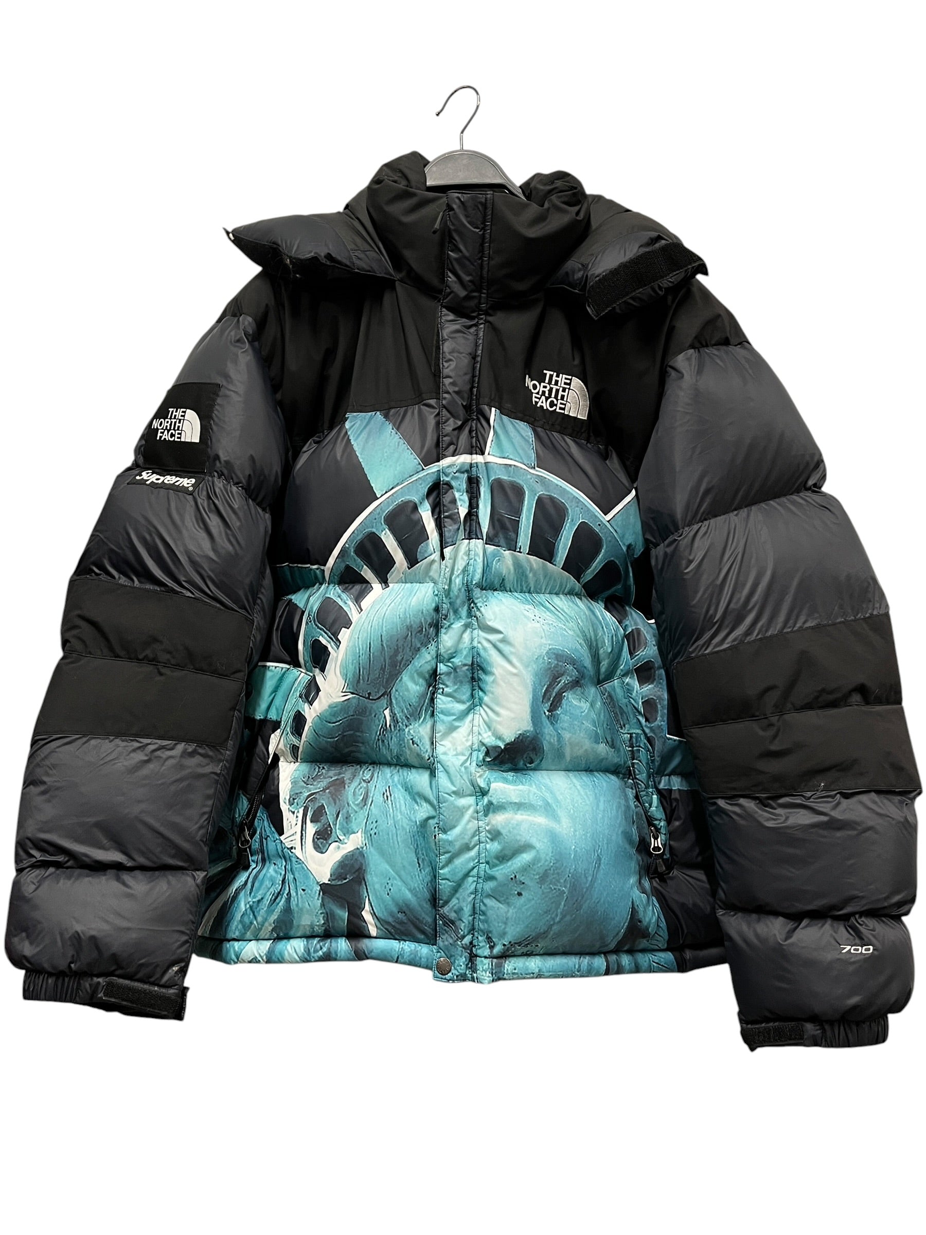 THE NORTH FACE/Supreme/Puffer Jkt/XL/Nylon/BLK/Graphic/STATUE OF LIBERTY BALTORO view 1