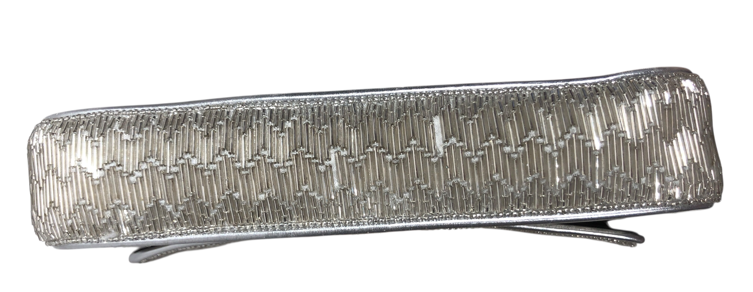 STAUD/Hand Bag/SLV/tommy beaded silver bag view 3