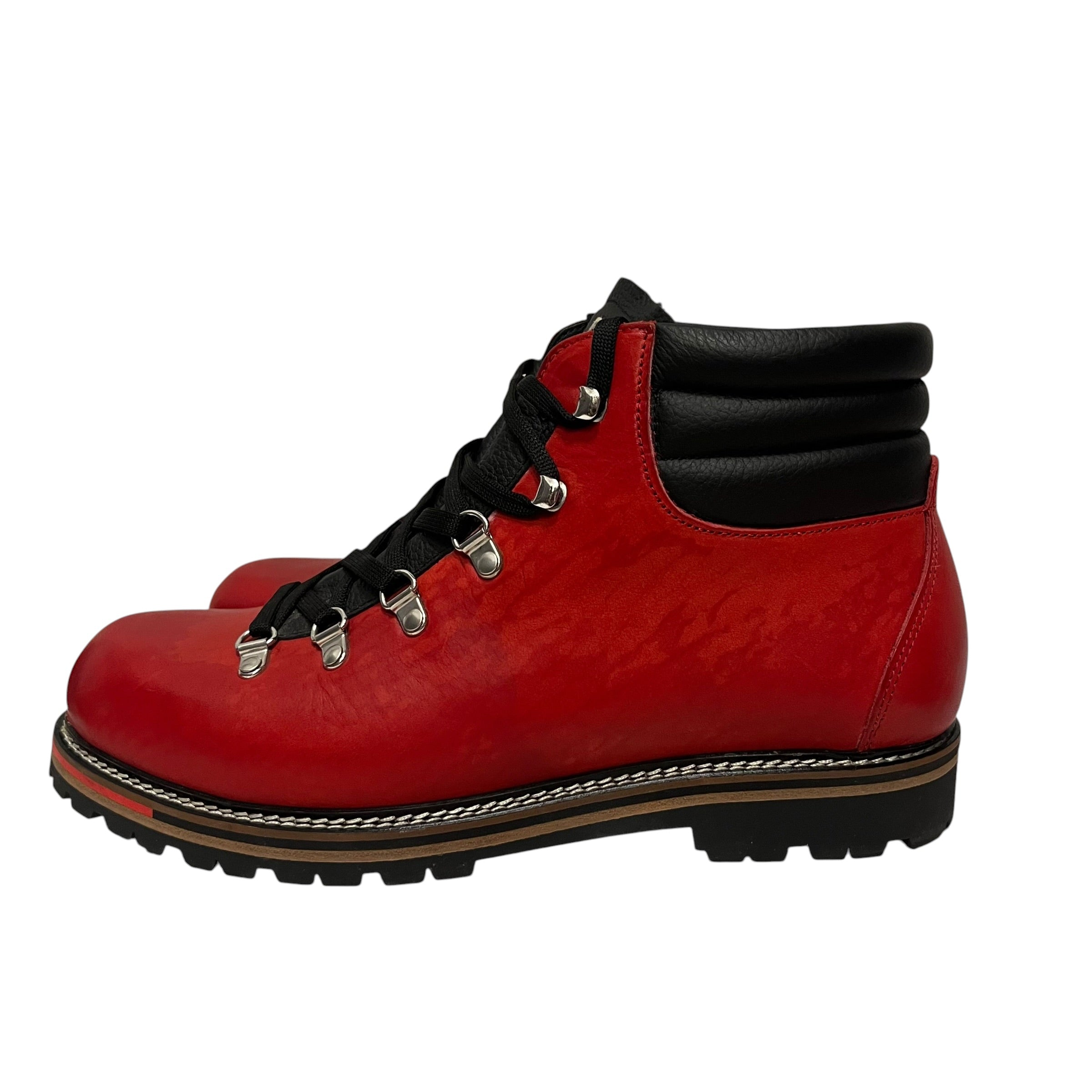 Montelliama/Lace Up Boots/EU 43/Leather/RED/ view 3