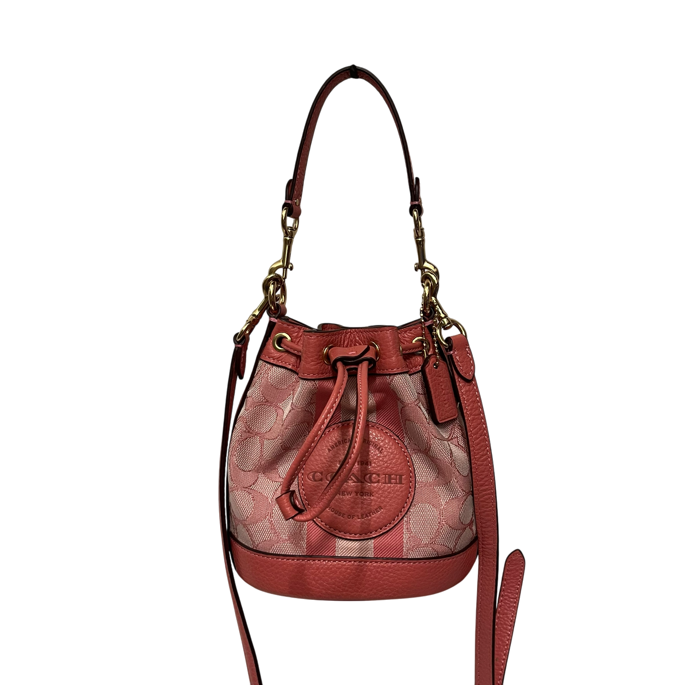 COACH/Cross Body Bag/Monogram/Nylon/PNK/MINI DEMPSEY view 1