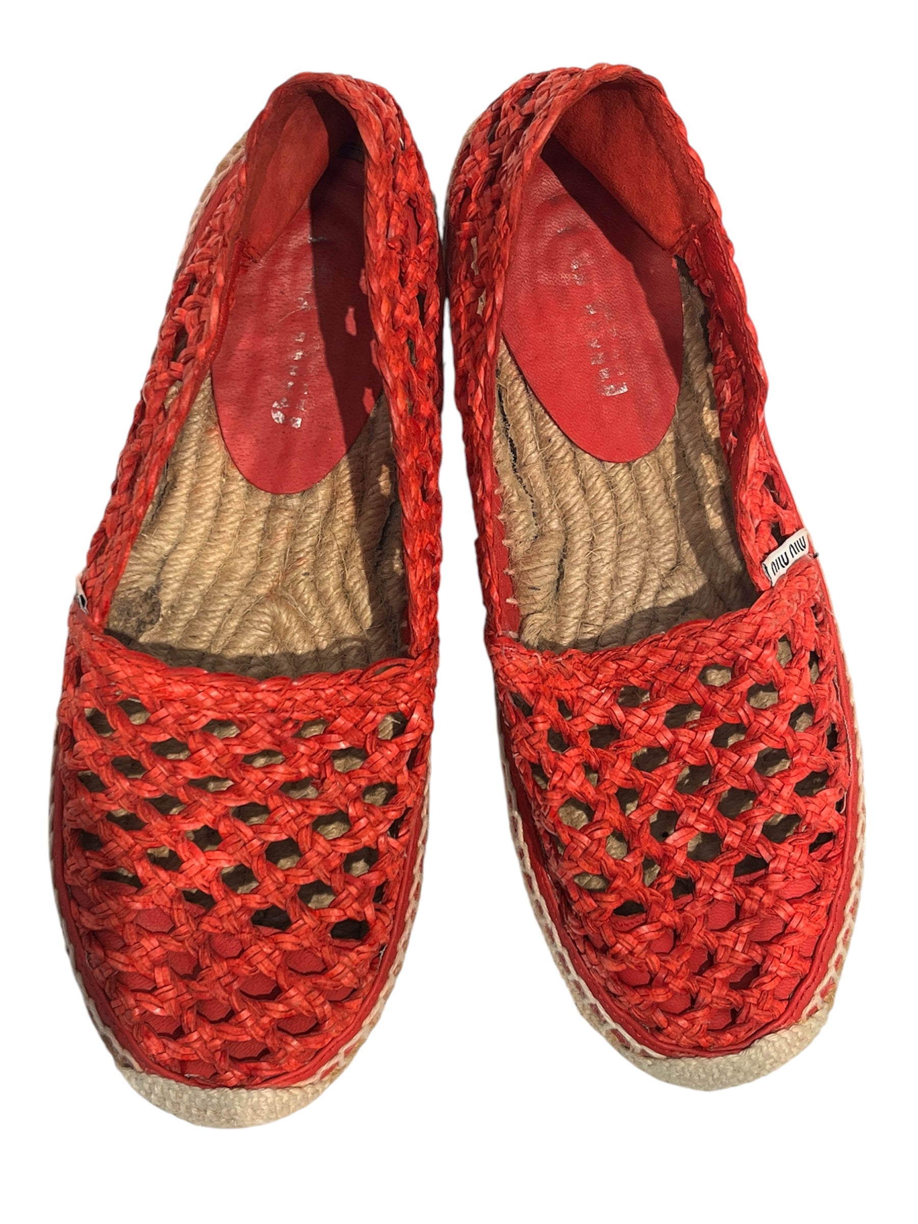 MIU MIU/Espadrilles/EU 37/Cotton/RED/Tassel/ view 3