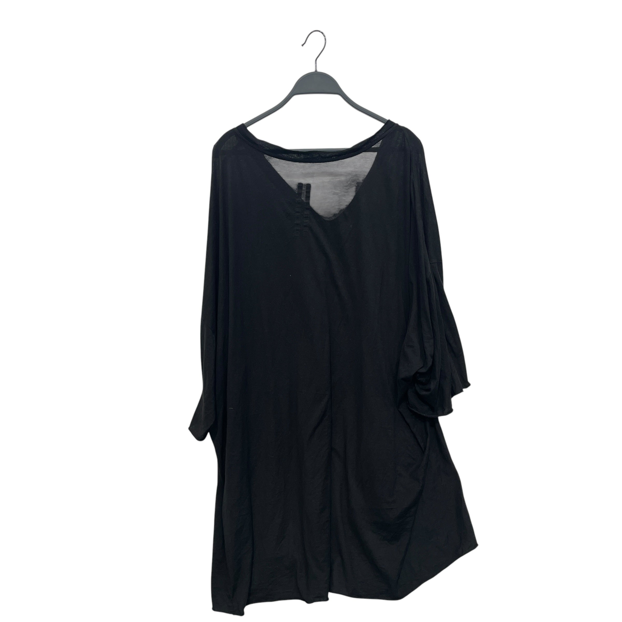 Rick Owens/T-Shirt/Cotton/BLK/OVERSIZE V NECK view 1