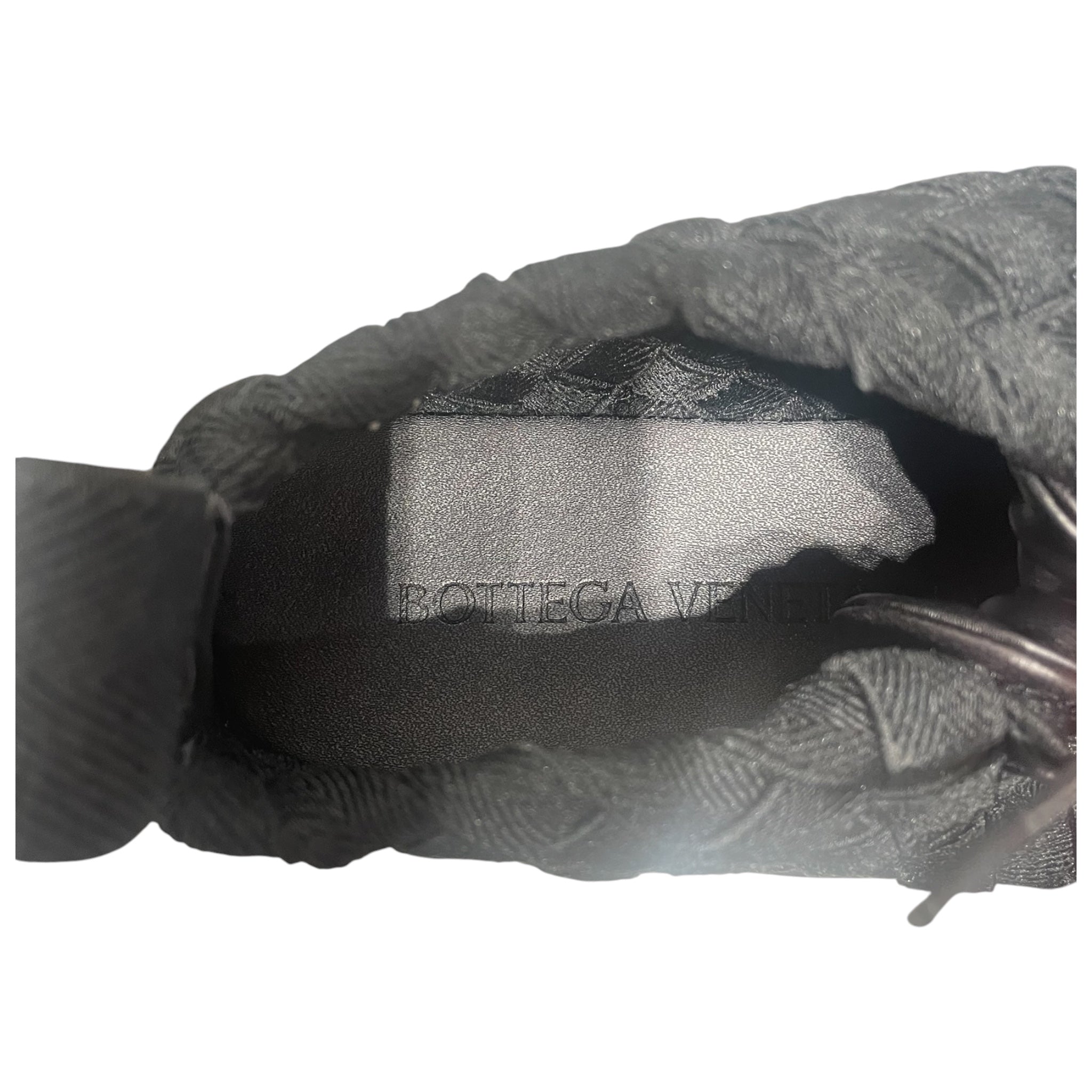 BOTTEGA VENETA/Low-Sneakers/US 7/Cotton/BLK/Woven sneaker view 3
