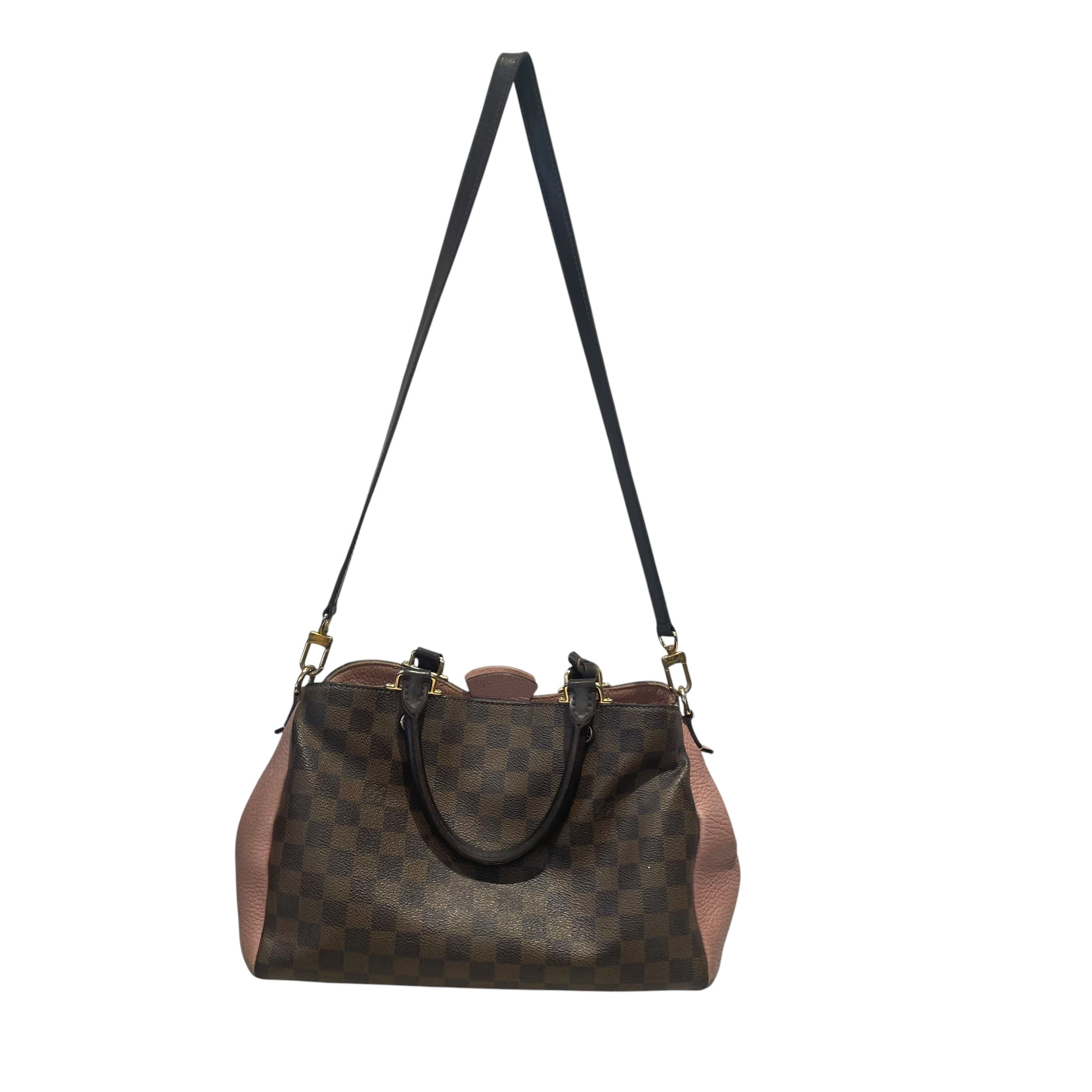 LOUIS VUITTON/Hand Bag/Leather/BRW/Damier Ebene Canvas view 2
