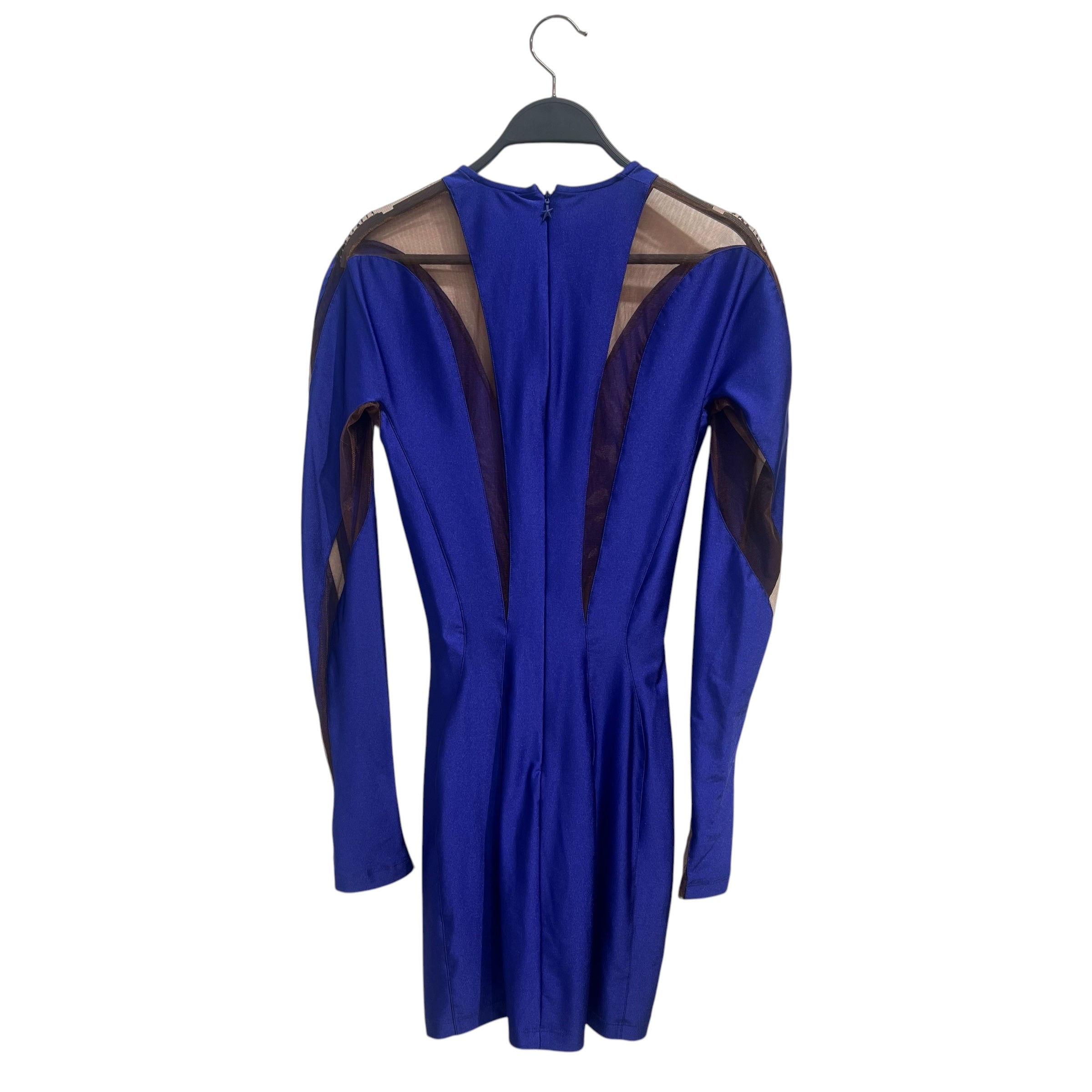 MUGLER/LS Dress/38/Polyester/BLU/ILLUSION PANEL DRESS view 2