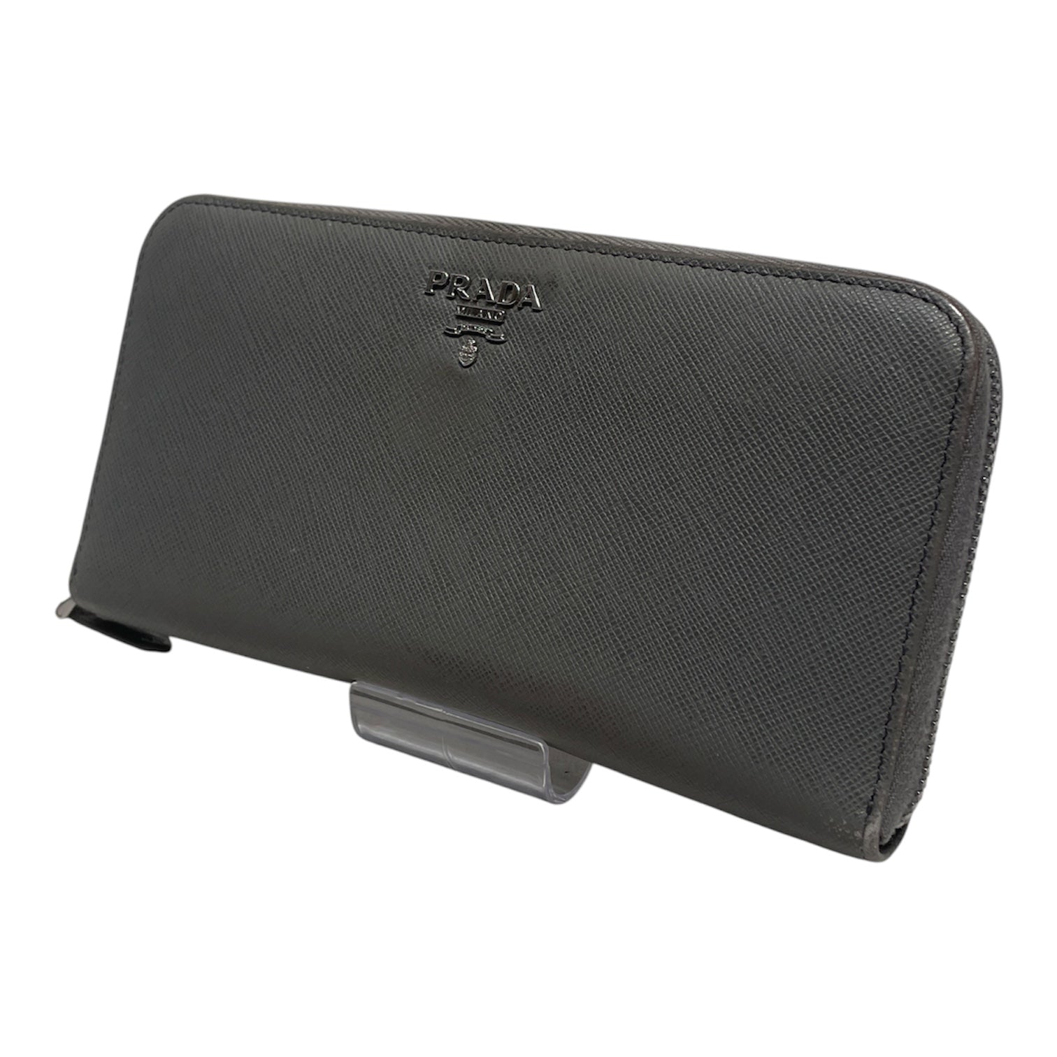 PRADA/Long Wallet/Leather/SLV/L's/Saffiano continental view 1
