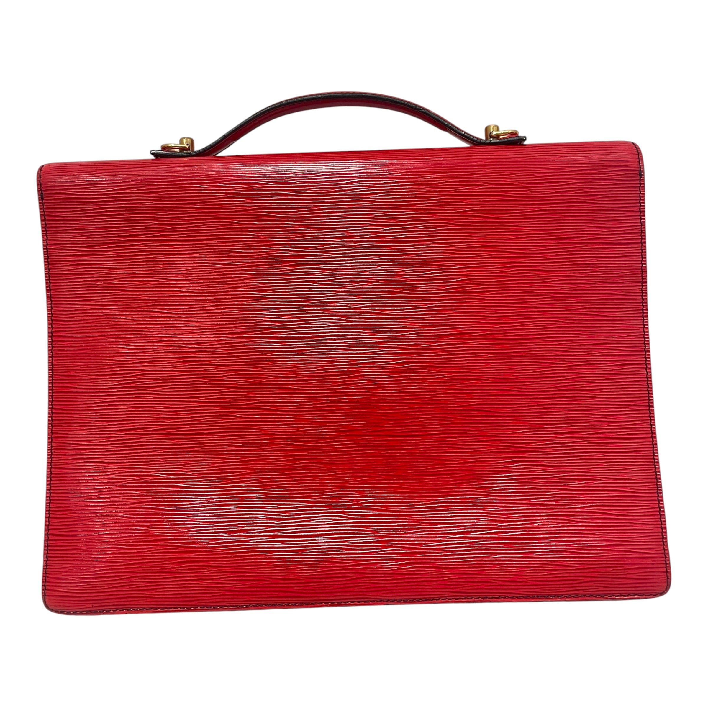 LOUIS VUITTON/Briefcase/Leather/RED/Serviette Conseiller view 3