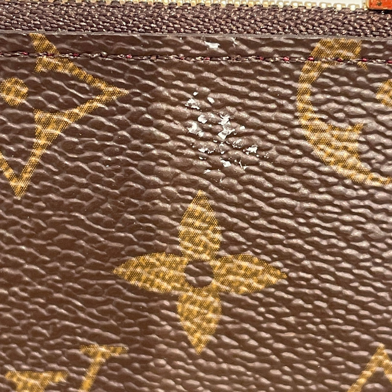 LOUIS VUITTON/Clutch Bag/OS/Monogram/Leather/BRW/ZIPPER WALLET