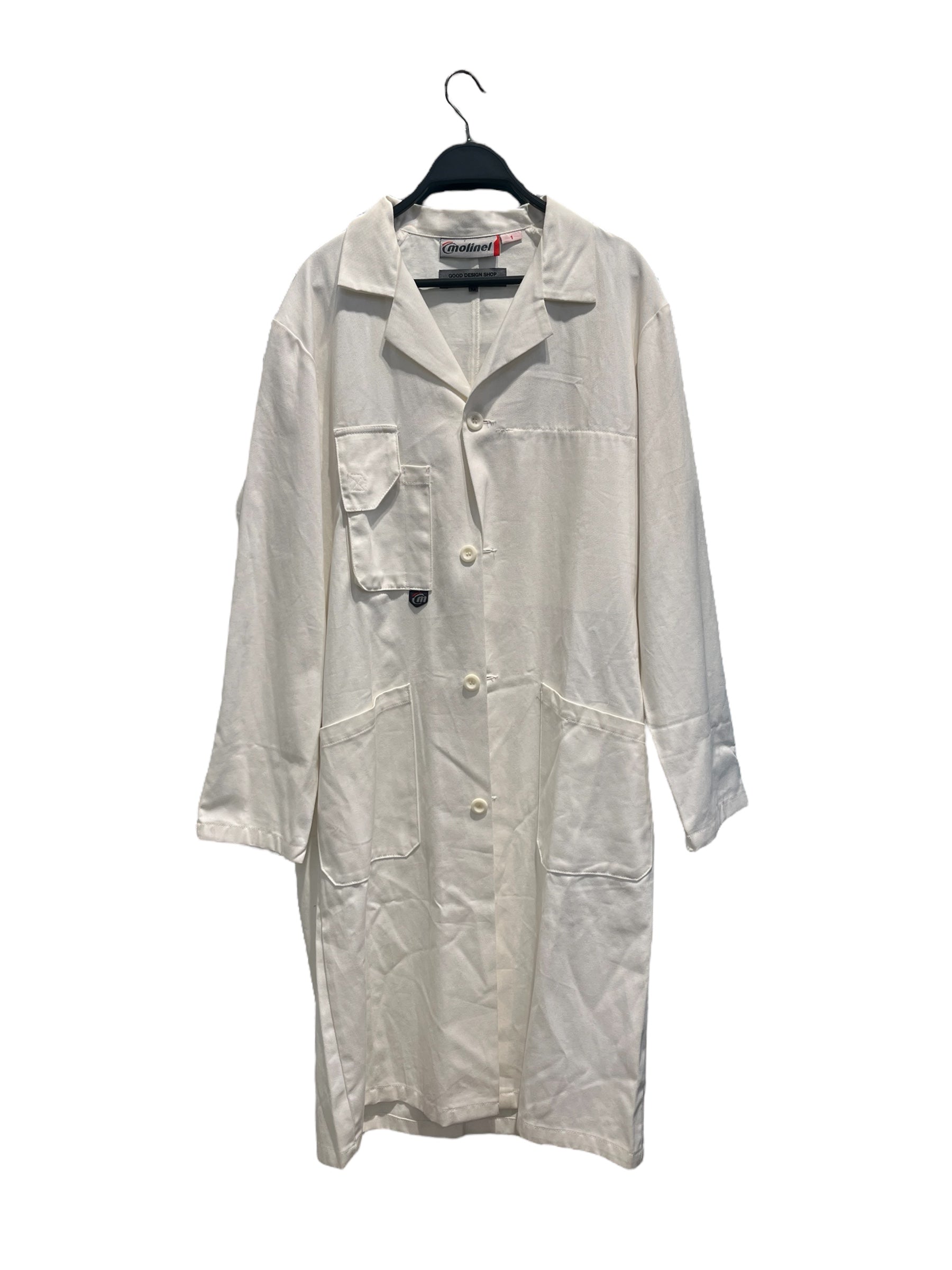 COMME des GARCONS/LS Shirt/M/Cotton/WHT/CDG BUTTON UP TRENCH view 1