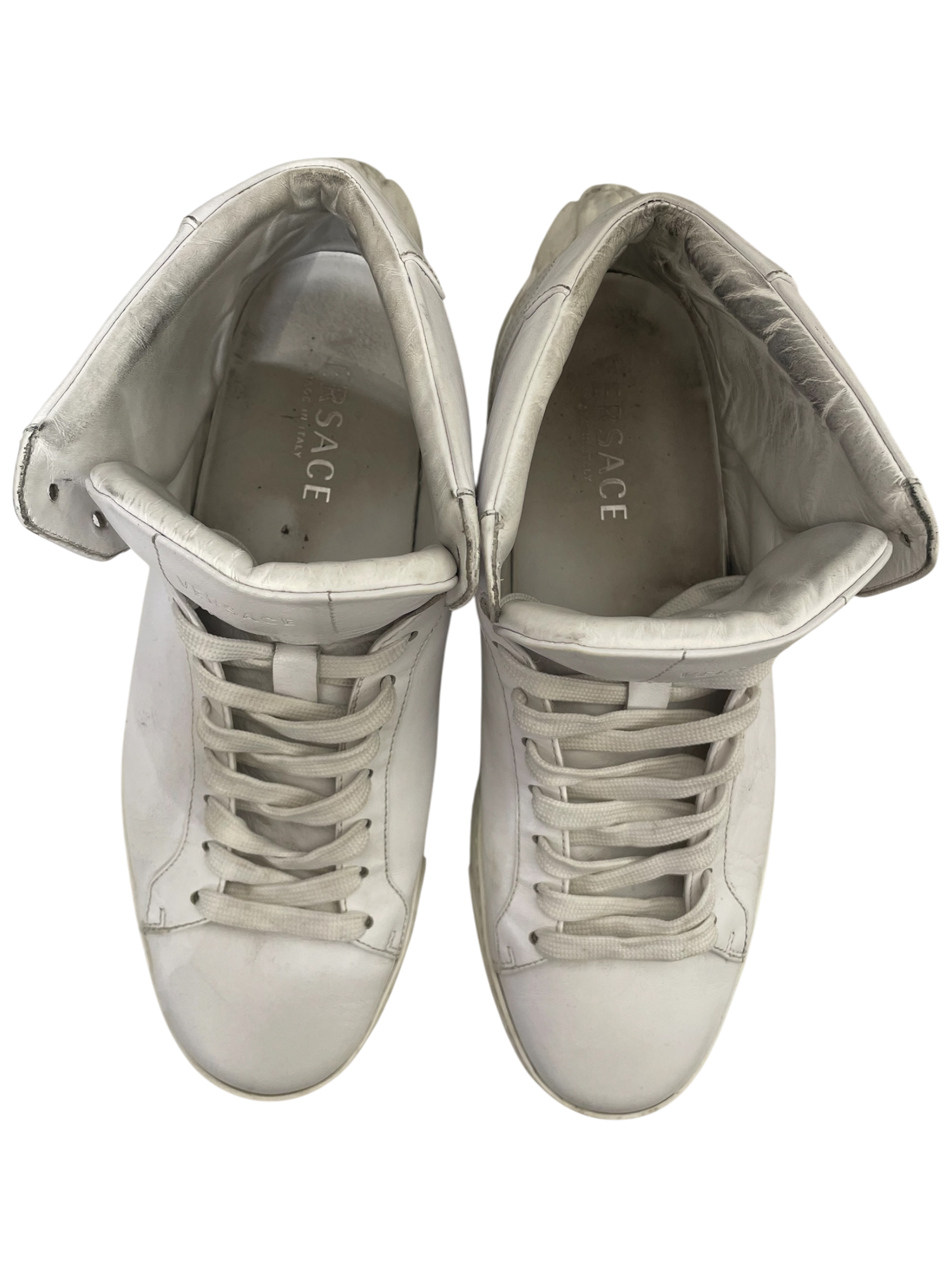 VERSACE/Hi-Sneakers/EU 43/Cotton/WHT/ view 4