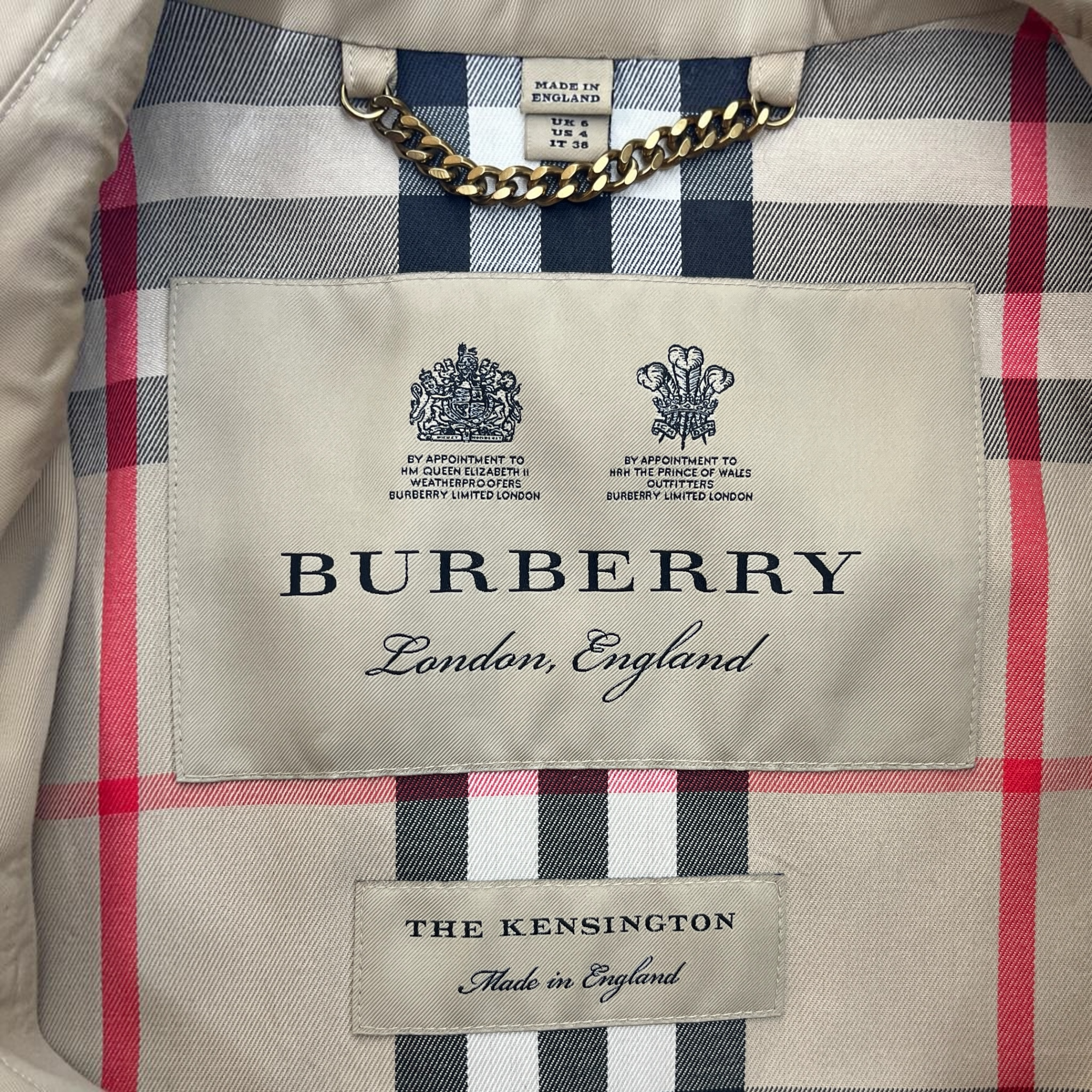 BURBERRY LONDON/Trench Coat/4/Cotton/BEG/KENSINGTON (GOLD ACCENTS) view 3