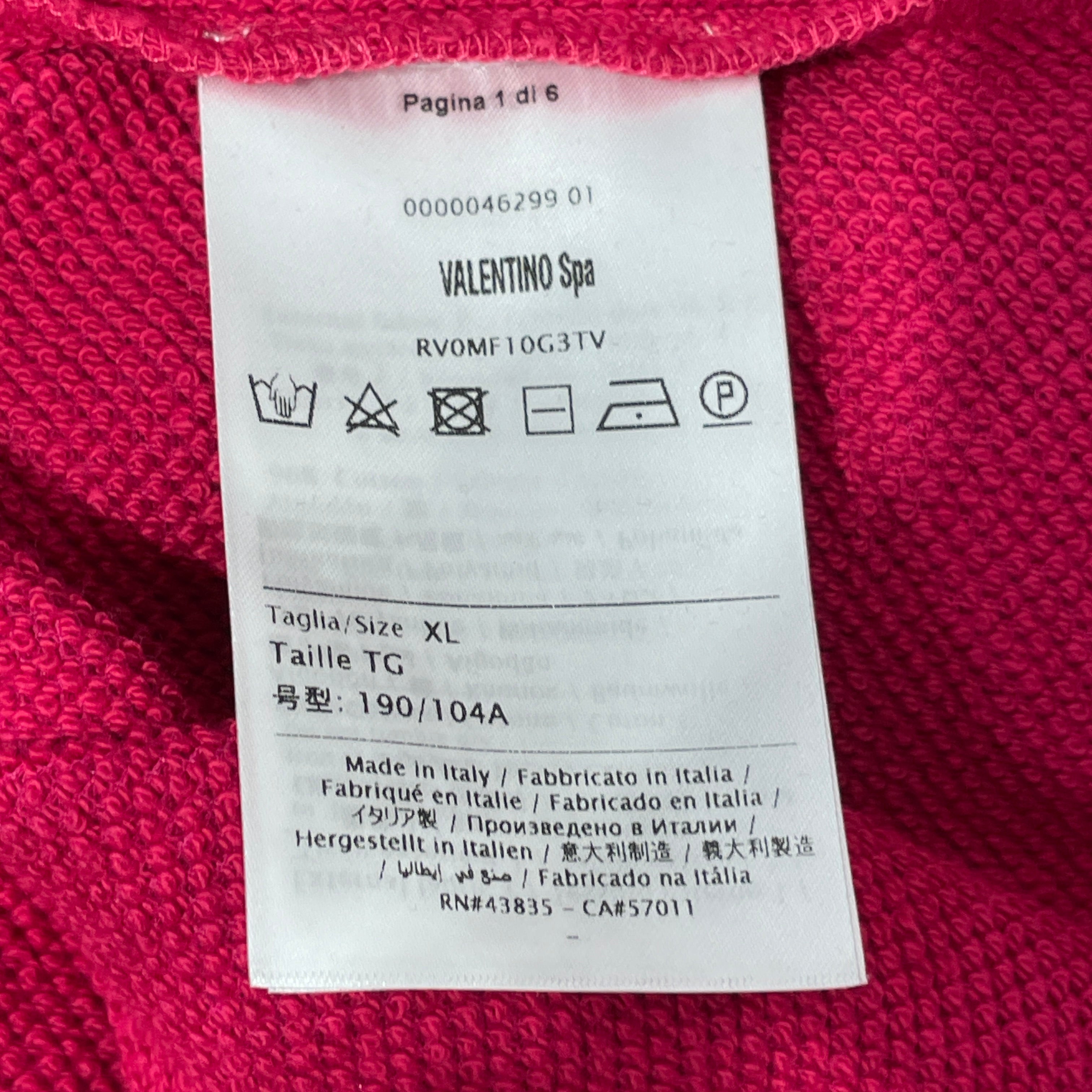 VALENTINO/Sweatshirt/XL/Cotton/PNK/vltn crewneck view 4