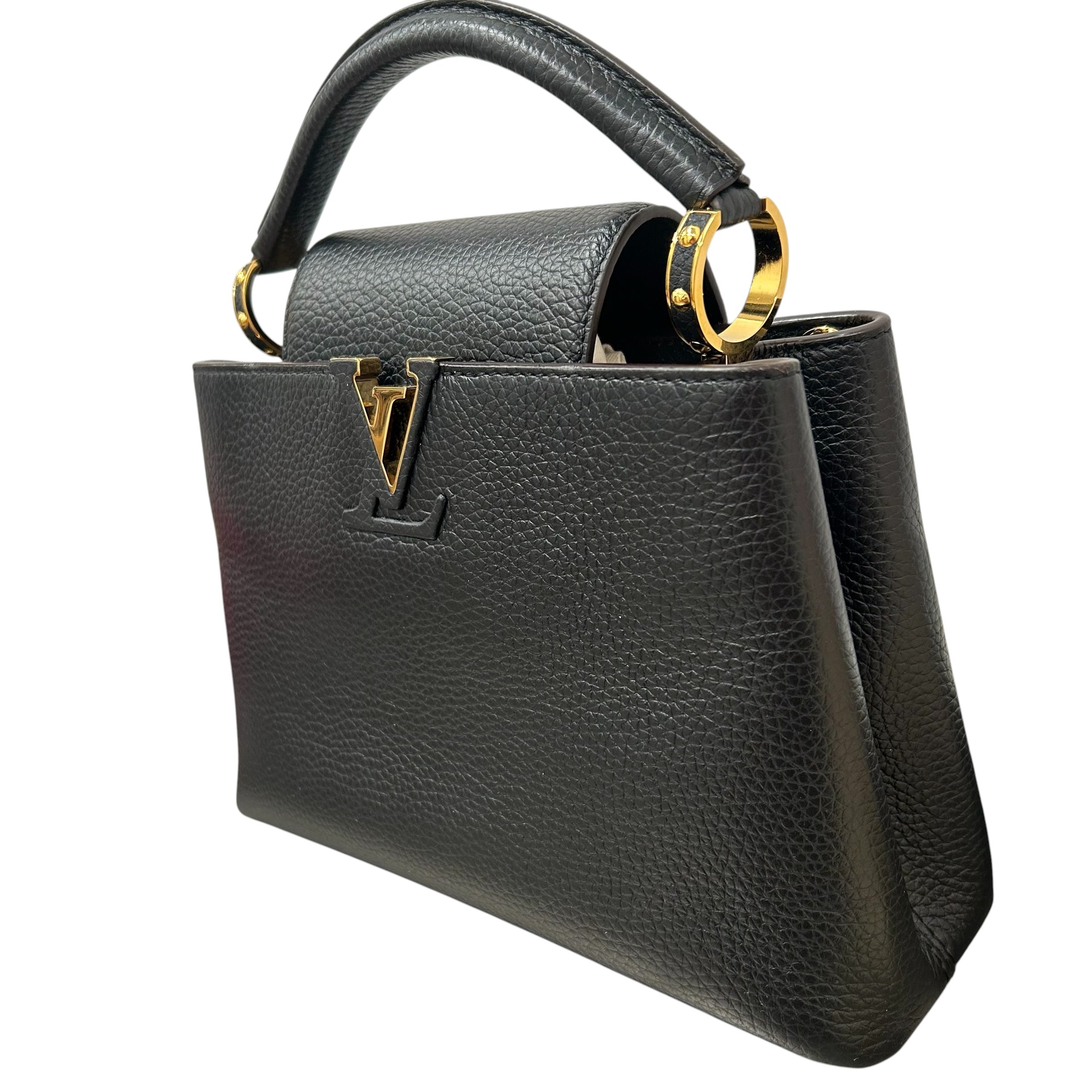 LOUIS VUITTON/Bag/Leather/BLK/CAPUCINES view 5