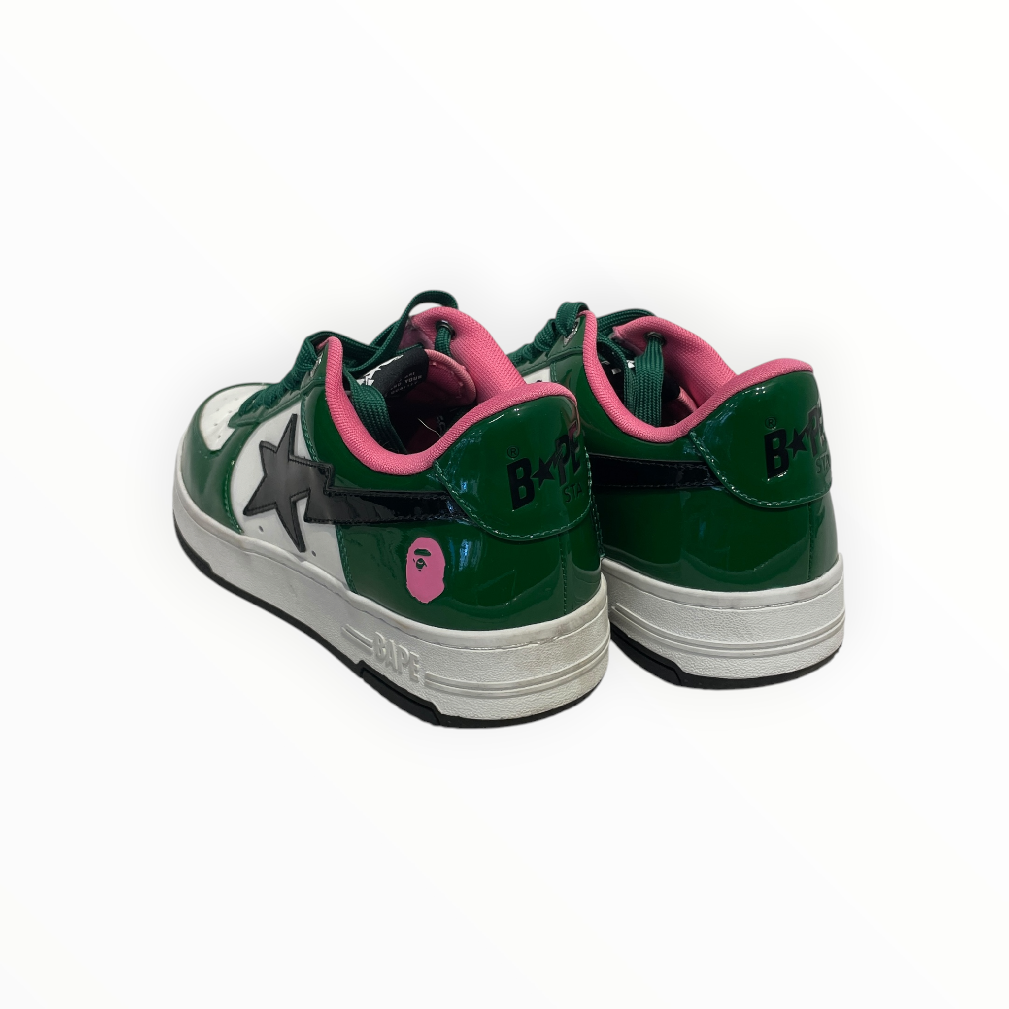 BAPE STA!/Low-Sneakers/US 7/Leather/GRN/ view 1