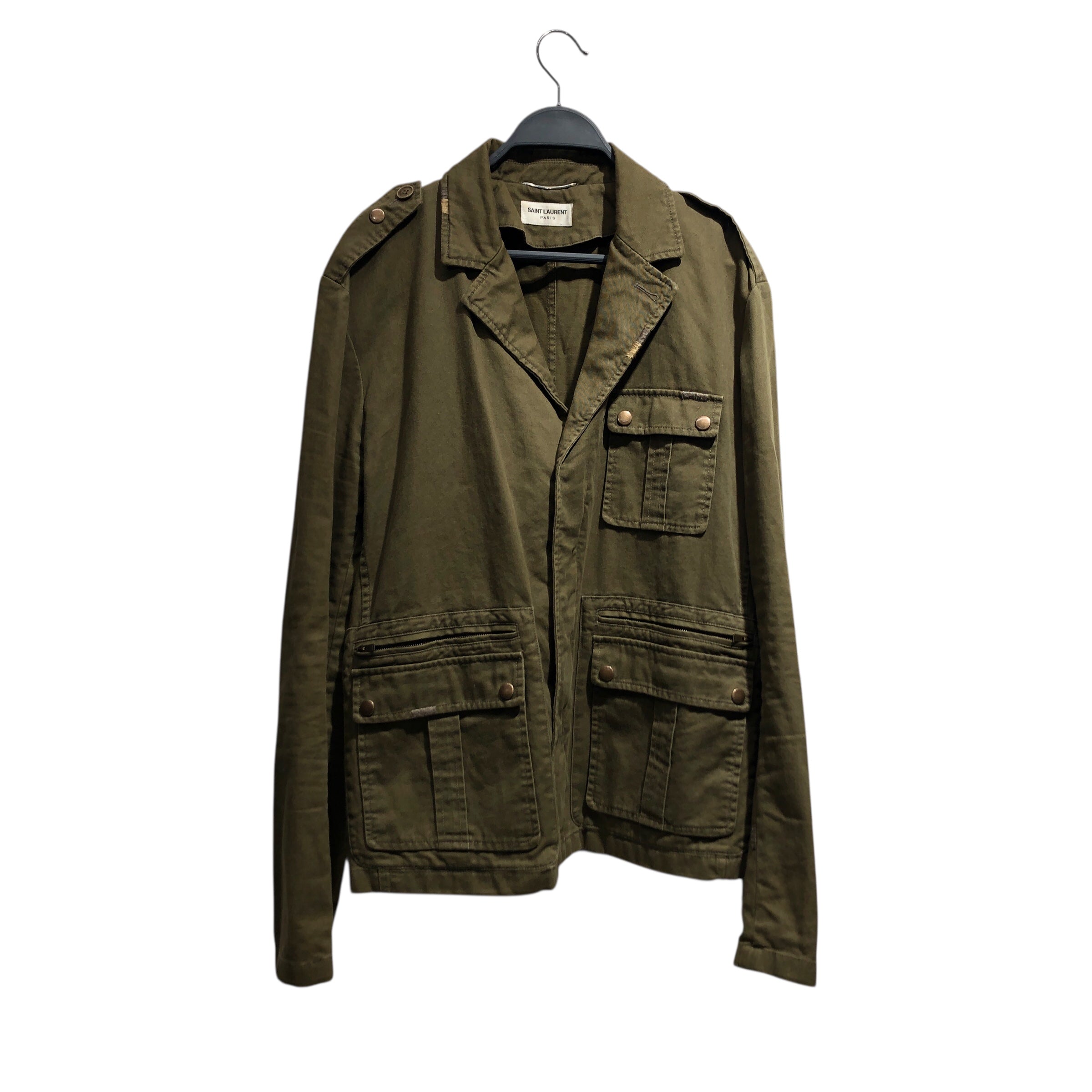 YVES SAINT LAURENT/Jacket/M/Cotton/GRN/ view 1