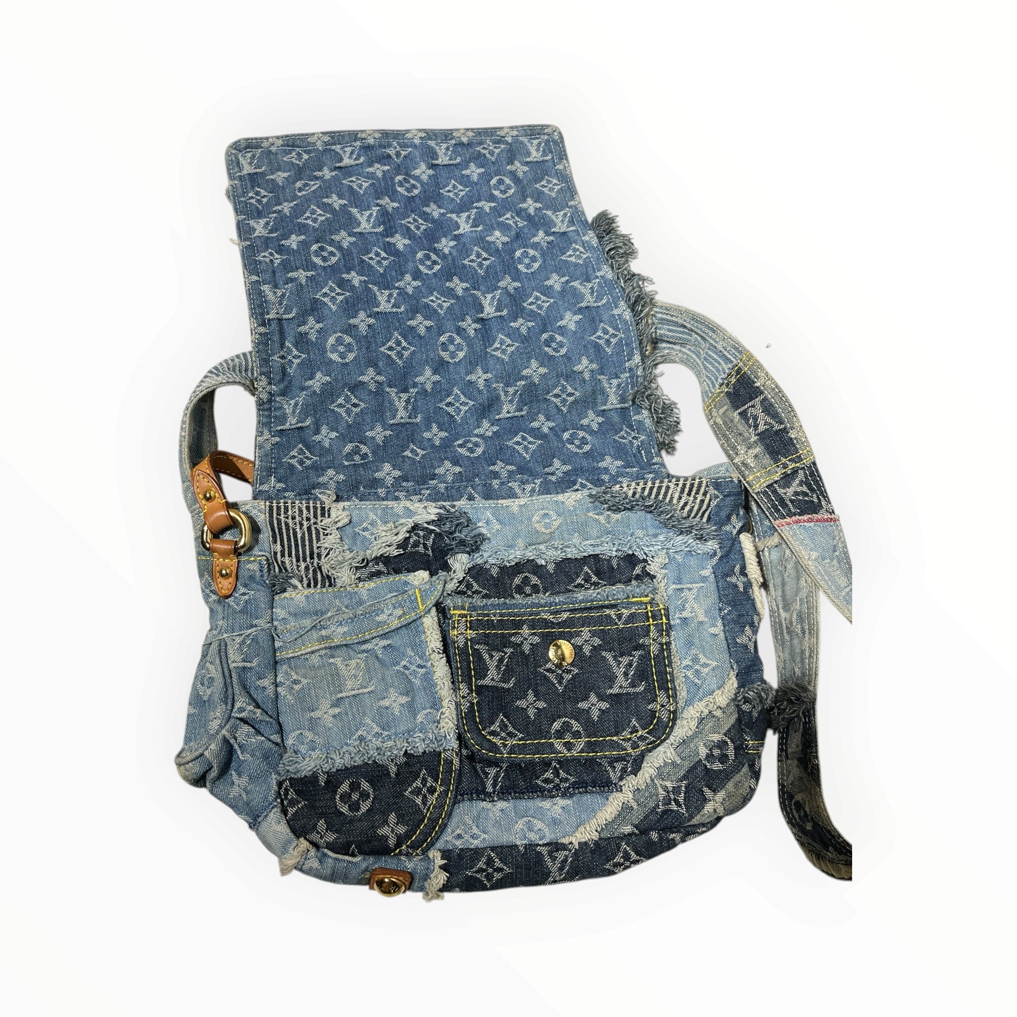 LOUIS VUITTON/Hand Bag/Monogram/Denim/BLU/Monogram Denim Handbag view 6