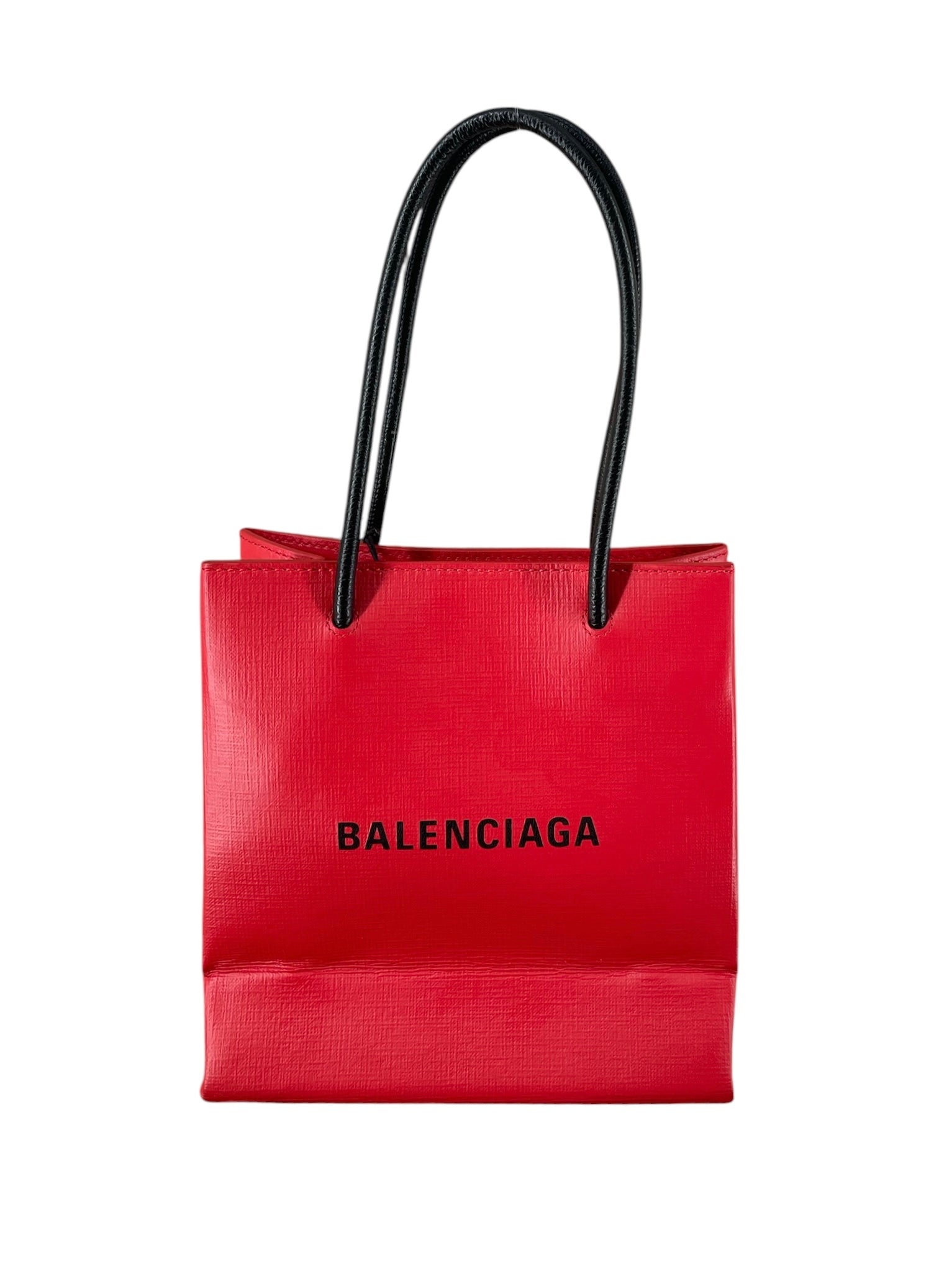 BALENCIAGA/Bag/Leather/RED/MINI TOTE SHOPPING BAG view 1