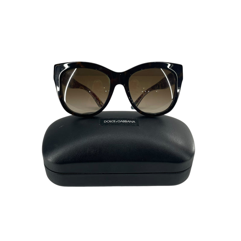 DOLCE&GABBANA/Sunglasses/Tortoiseshell Pattern/BRW/COLORFUL PRINT ON INSIDE