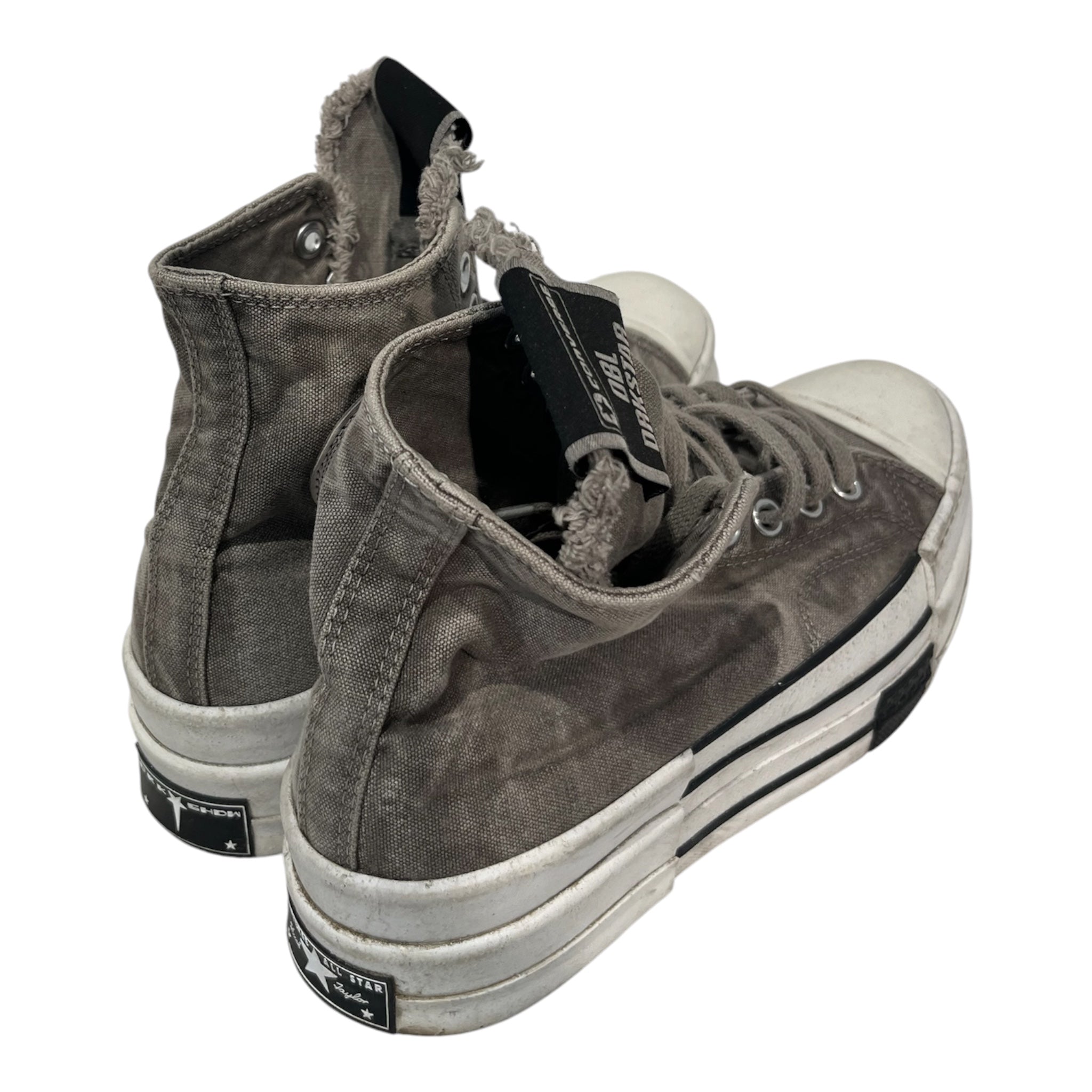 RICK OWENS DRKSHDW/CONVERSE/Hi-Sneakers/US 8.5/Cotton/GRY/dbl drkstar view 2