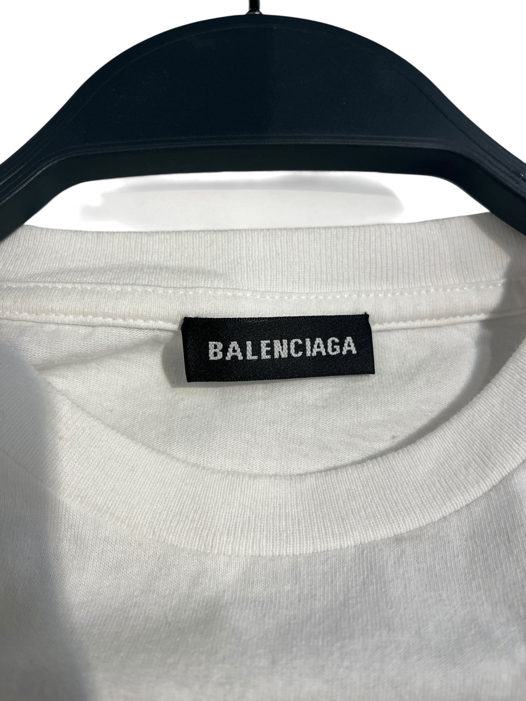 BALENCIAGA/T-Shirt/Cotton/WHT/you are the world bbyt #2 view 3
