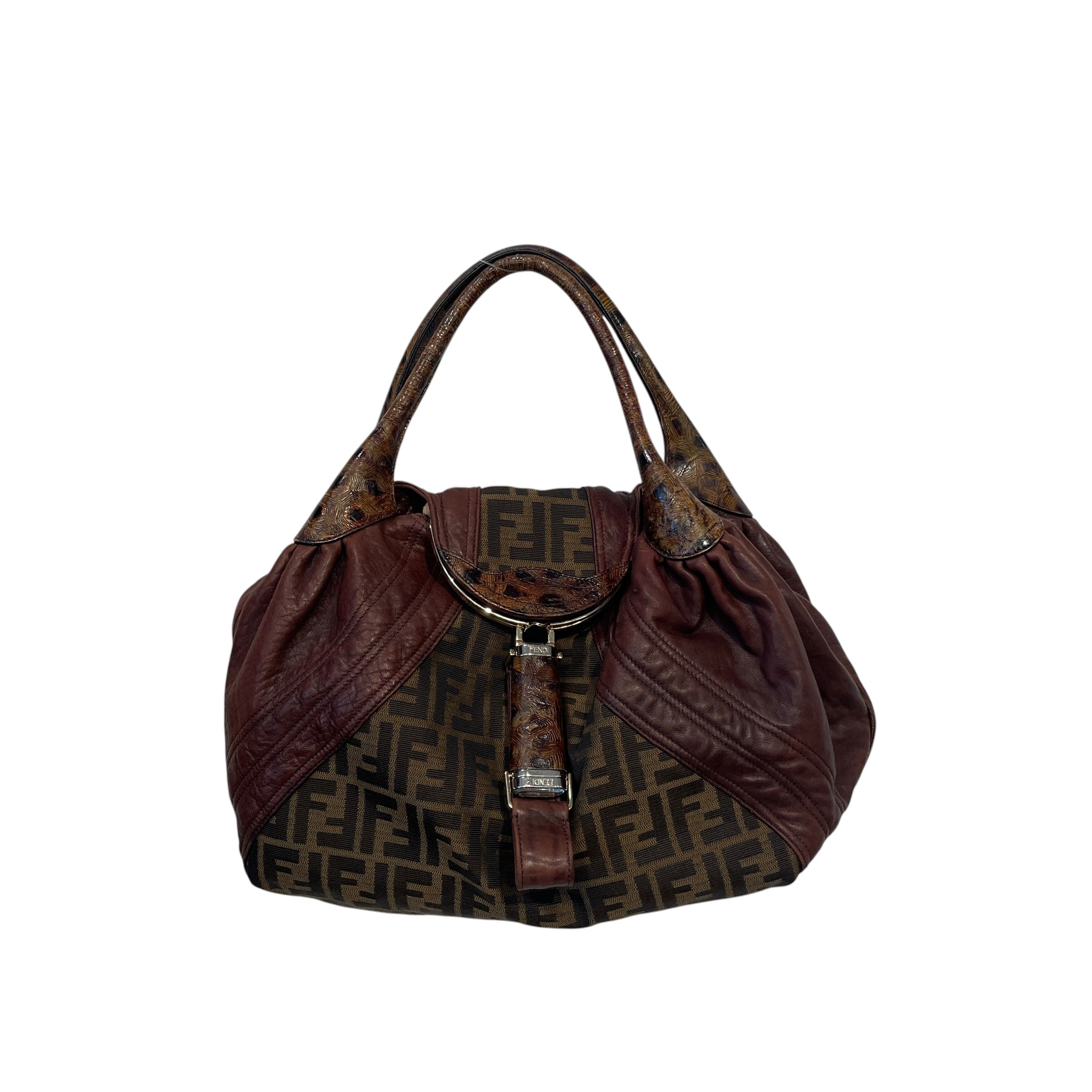 FENDI/Tote Bag/Monogram/Leather/BRW/SPY BAG ZUCCA FF view 1