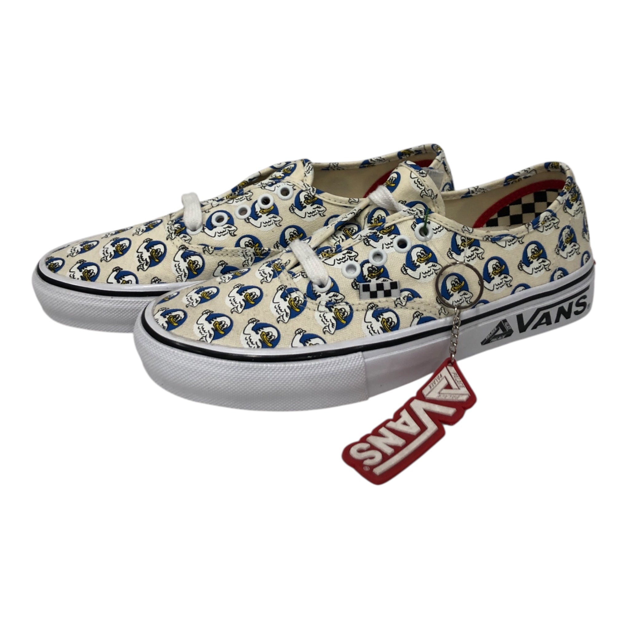 PALACE/VANS/Low-Sneakers/US 7.5/All Over Print/Cotton/WHT/all over duck pattern view 2