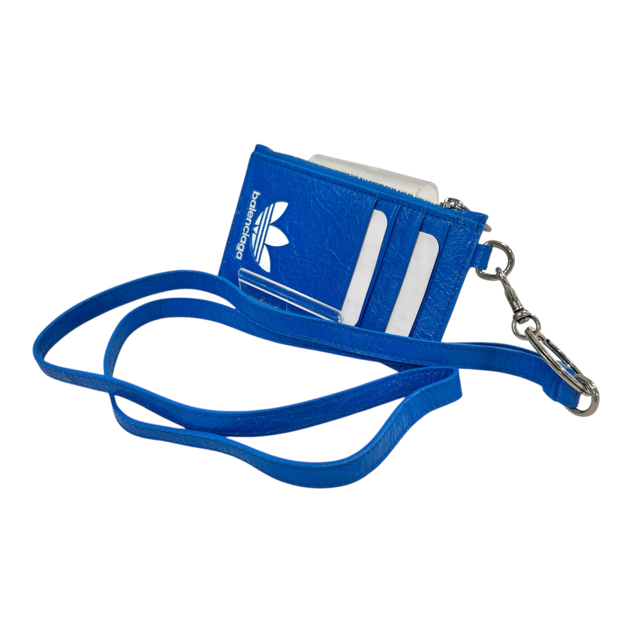 BALENCIAGA/adidas/Wallet/Stripe/Lambskin/BLU/WALLET WITH STRAP view 1