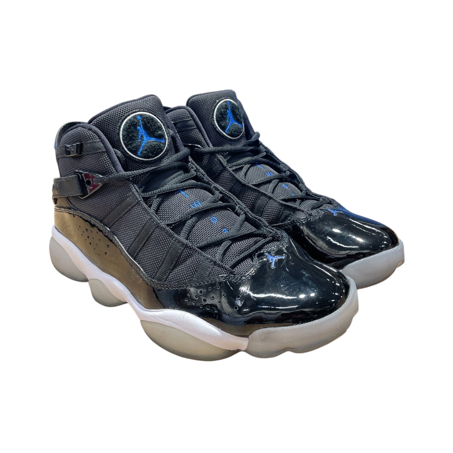 NIKE/JORDAN 6 RINGS/Hi-Sneakers/US 9.5/Leather/BLK/322992-016 view 1