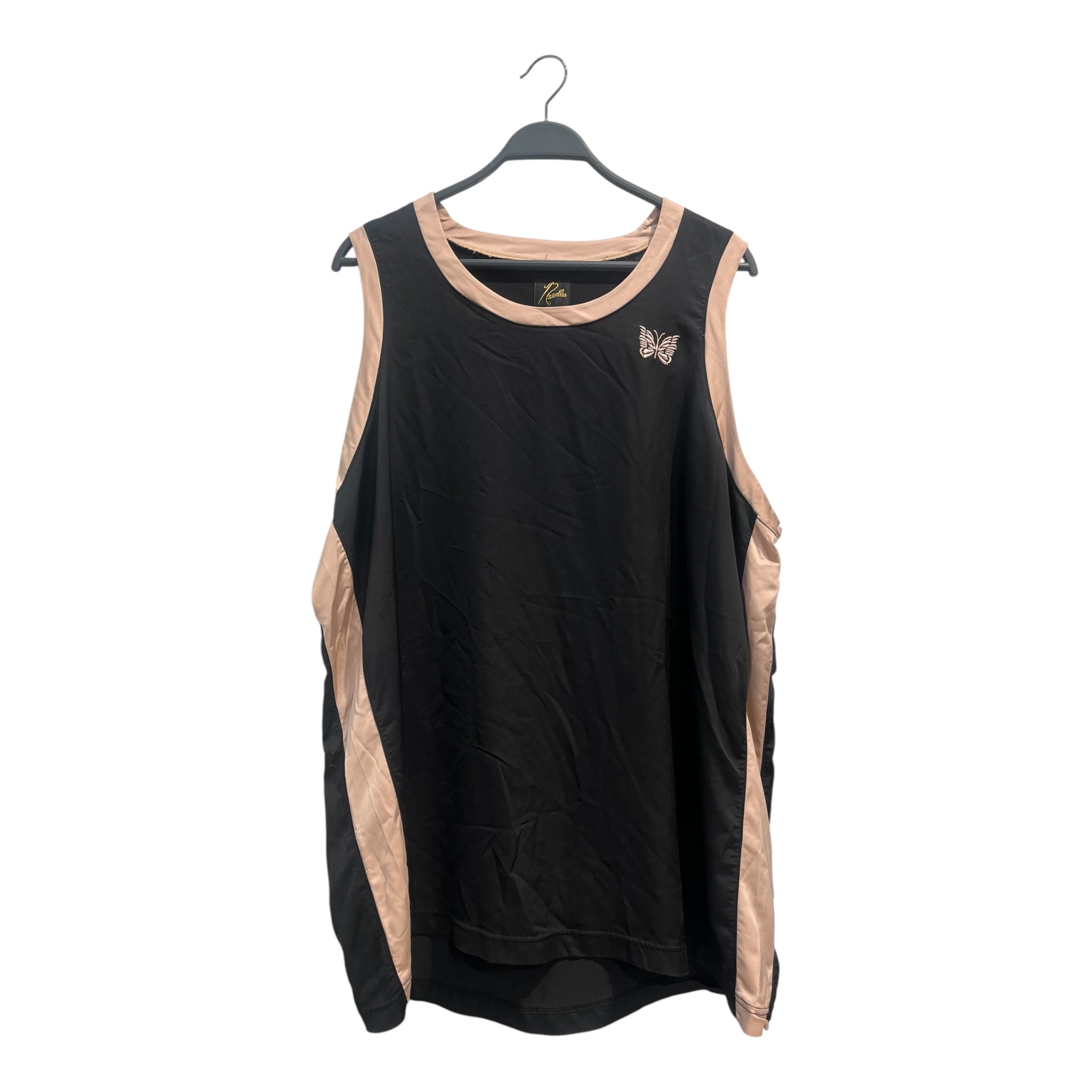 Needles/Tank Top/M/Silk/BLK/JERSEY PNK TRIM view 1