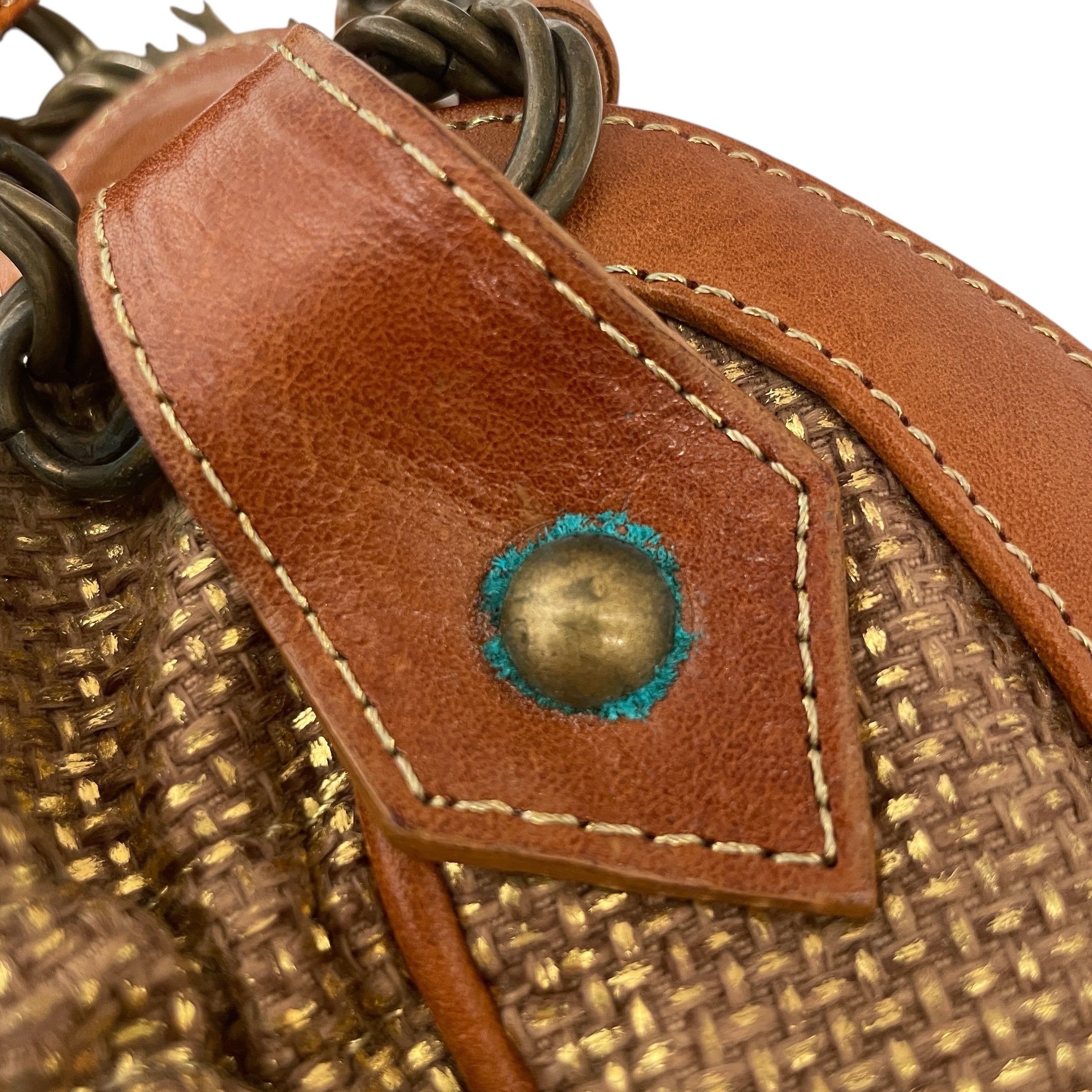 Christian Louboutin/Hand Bag/Cotton/BRW/CHRISTIAN LOUBOTUIN HAND BAG view 6