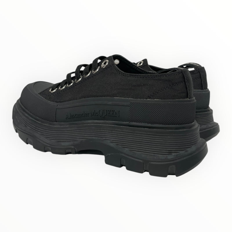 Alexander McQueen/Low-Sneakers/EU 37/Cotton/BLK/tread sneaker