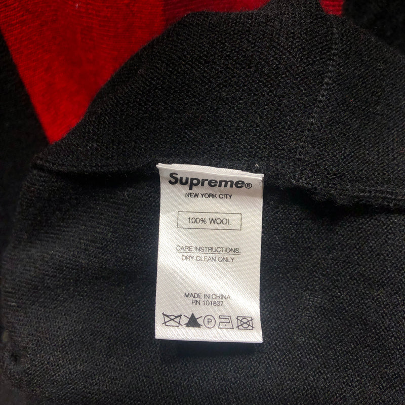 Supreme/LS Shirt/L/Wool/BLK/Stripe/arrows striped polo