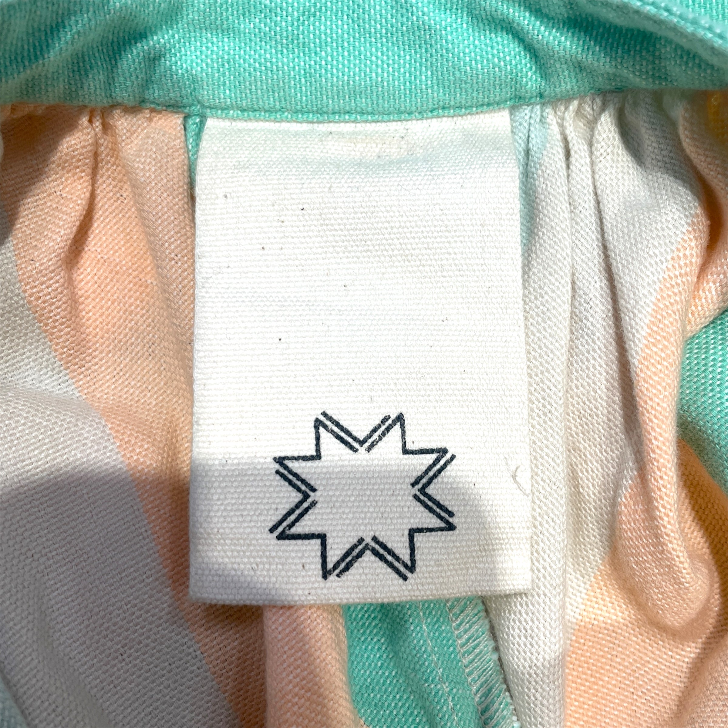 Marrakshi Life /Blouse/S/Stripe/Linen/GRN/Stripped Mandieran Collar view 3