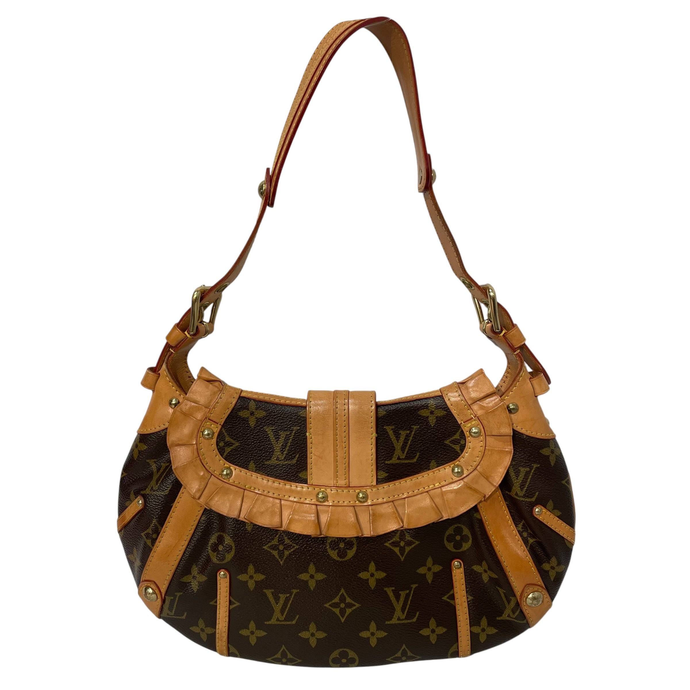 LOUIS VUITTON/Hand Bag/Monogram/Leather/BRW/leonor ruffle view 2