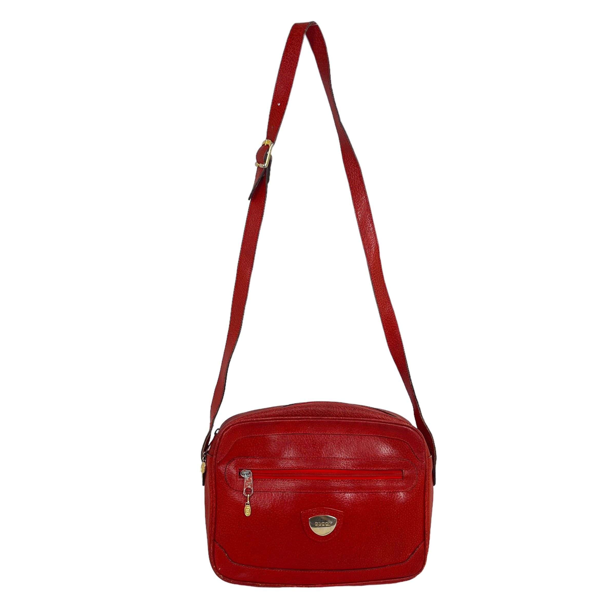 GUCCI/Cross Body Bag/Leather/RED/Vintage view 1