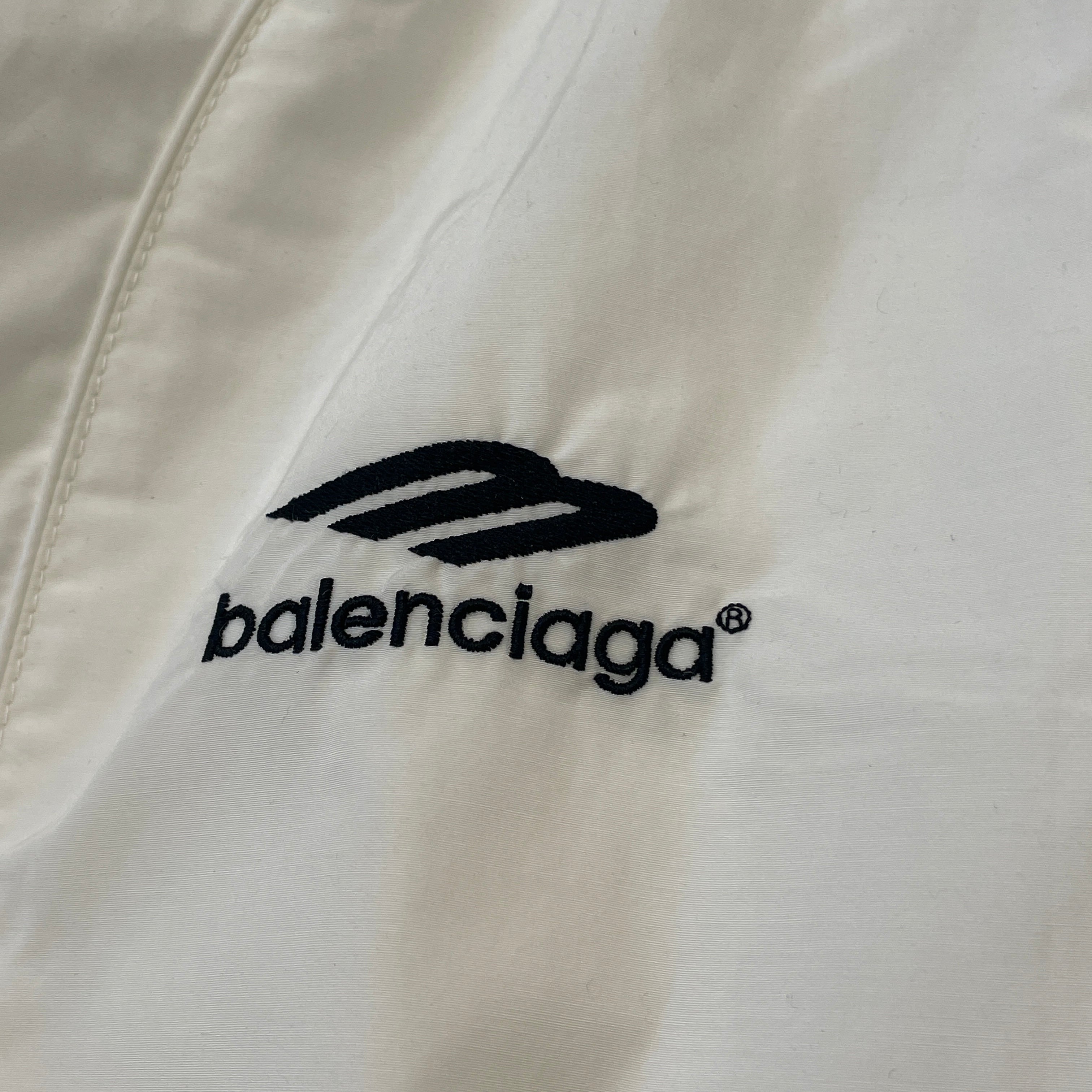 BALENCIAGA/Track Jkt/52/Nylon/WHT/TECHNO TRACK JACKET view 3