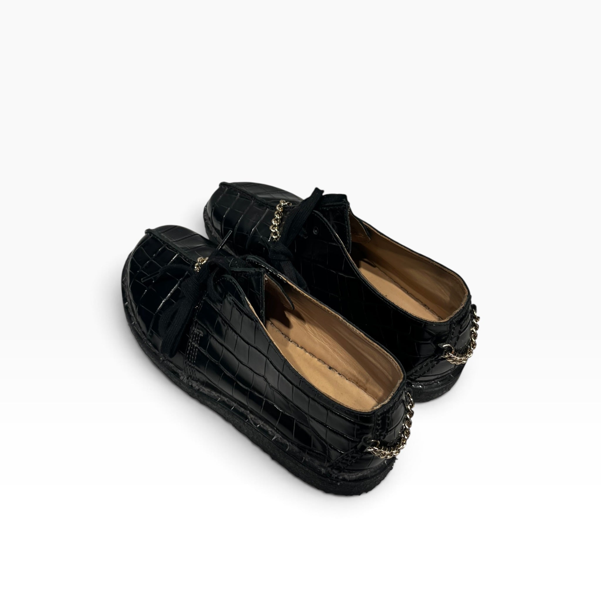 Supreme/MARTINE ROSE/Clarks/Loafers/US 9.5/Leather/BLK/DESERT TREK BLACK view 2