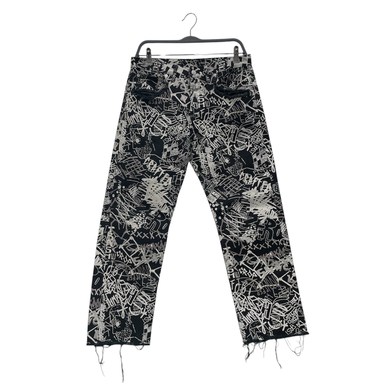 Maison Margiela/Straight Pants/29/Cotton/BLK/All Over Print/GRAFFITI PANT view 1
