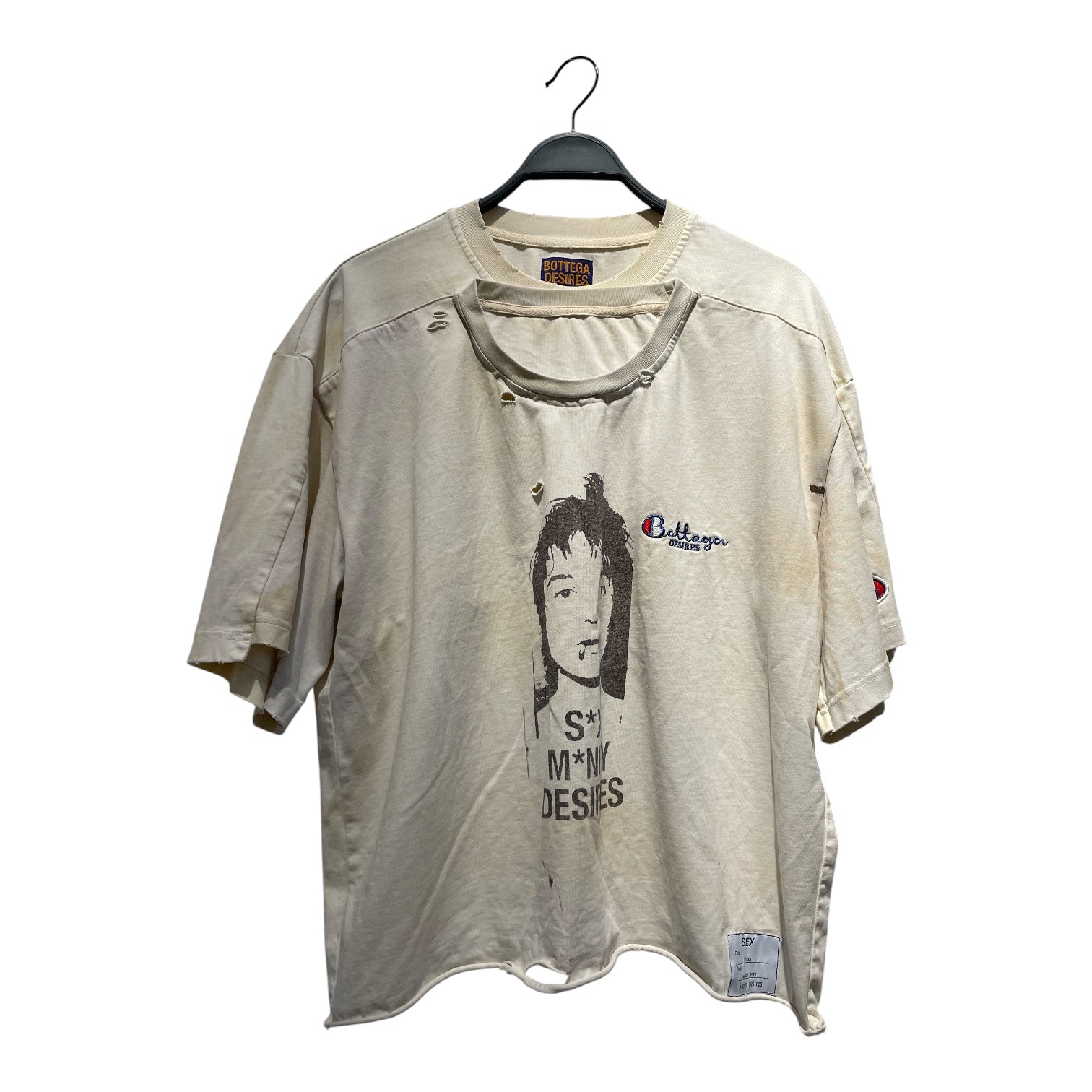 BOTTEGA DESIRES/T-Shirt/XL/Cotton/BEG/Sex Money Desires view 1