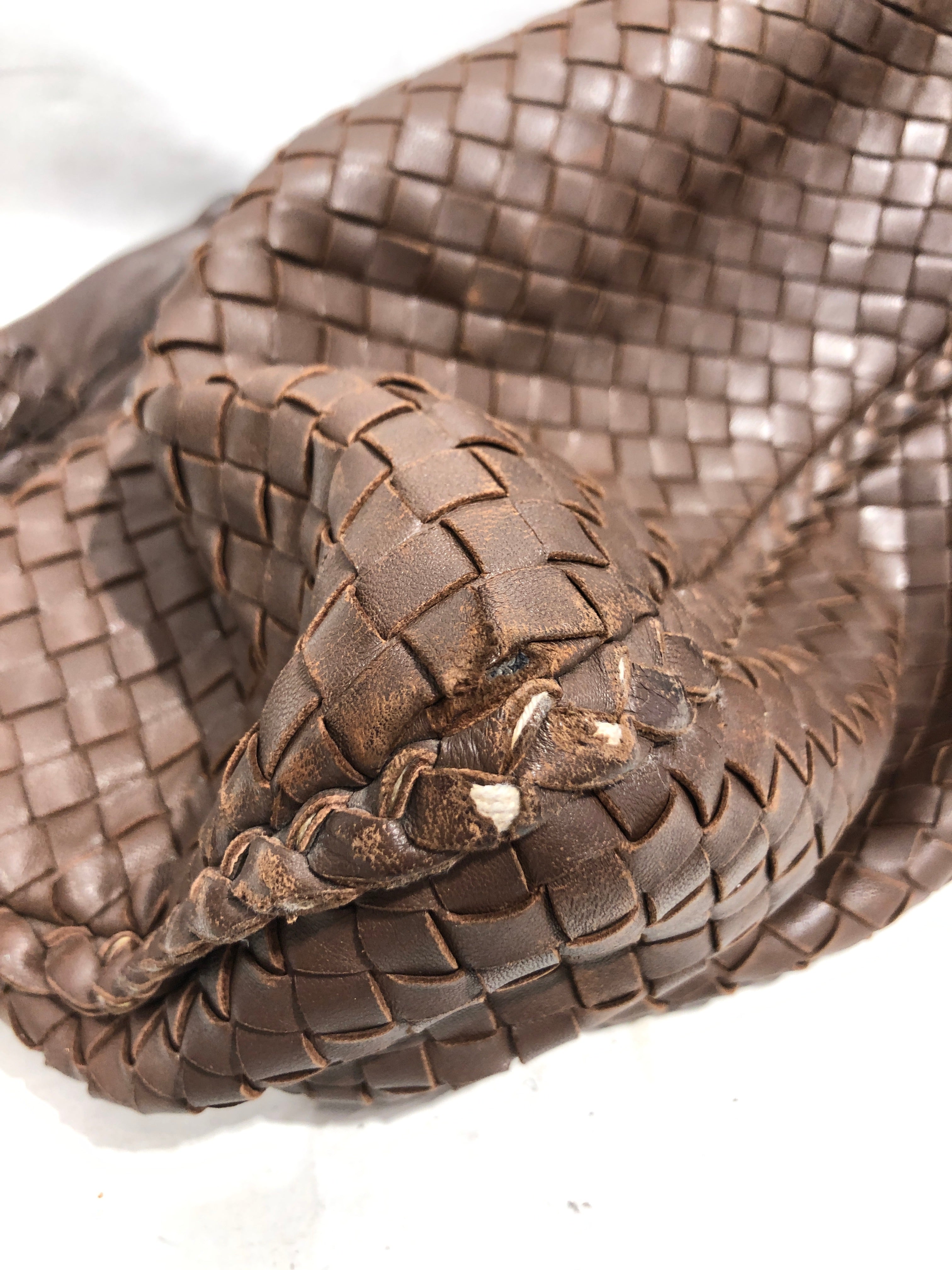BOTTEGA VENETA/Hand Bag/Leather/BRW/INTRECCIATO WOVEN HOBO BAG view 4