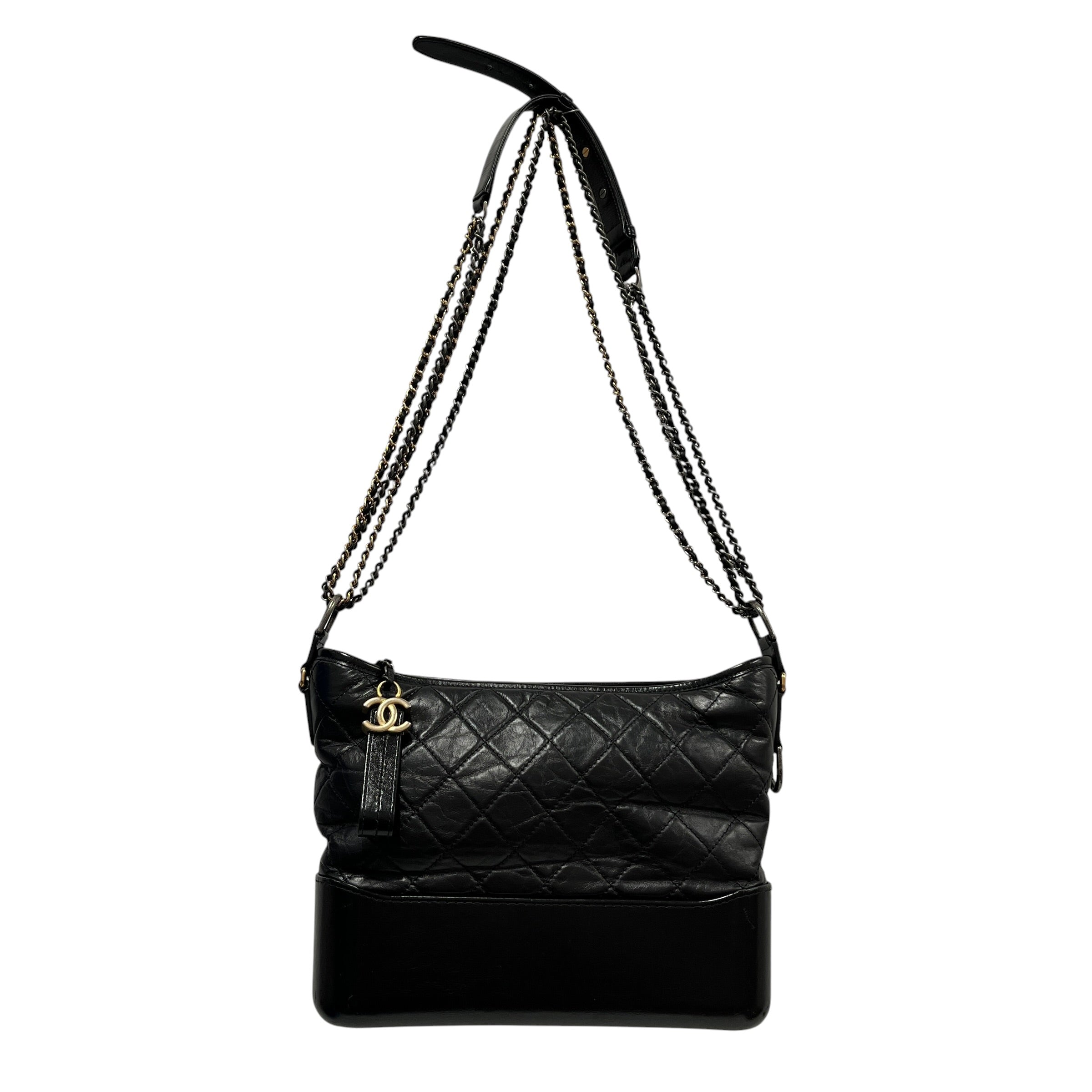 CHANEL/Bag/Leather/BLK/MEDIUM GABRIELLE HOBO