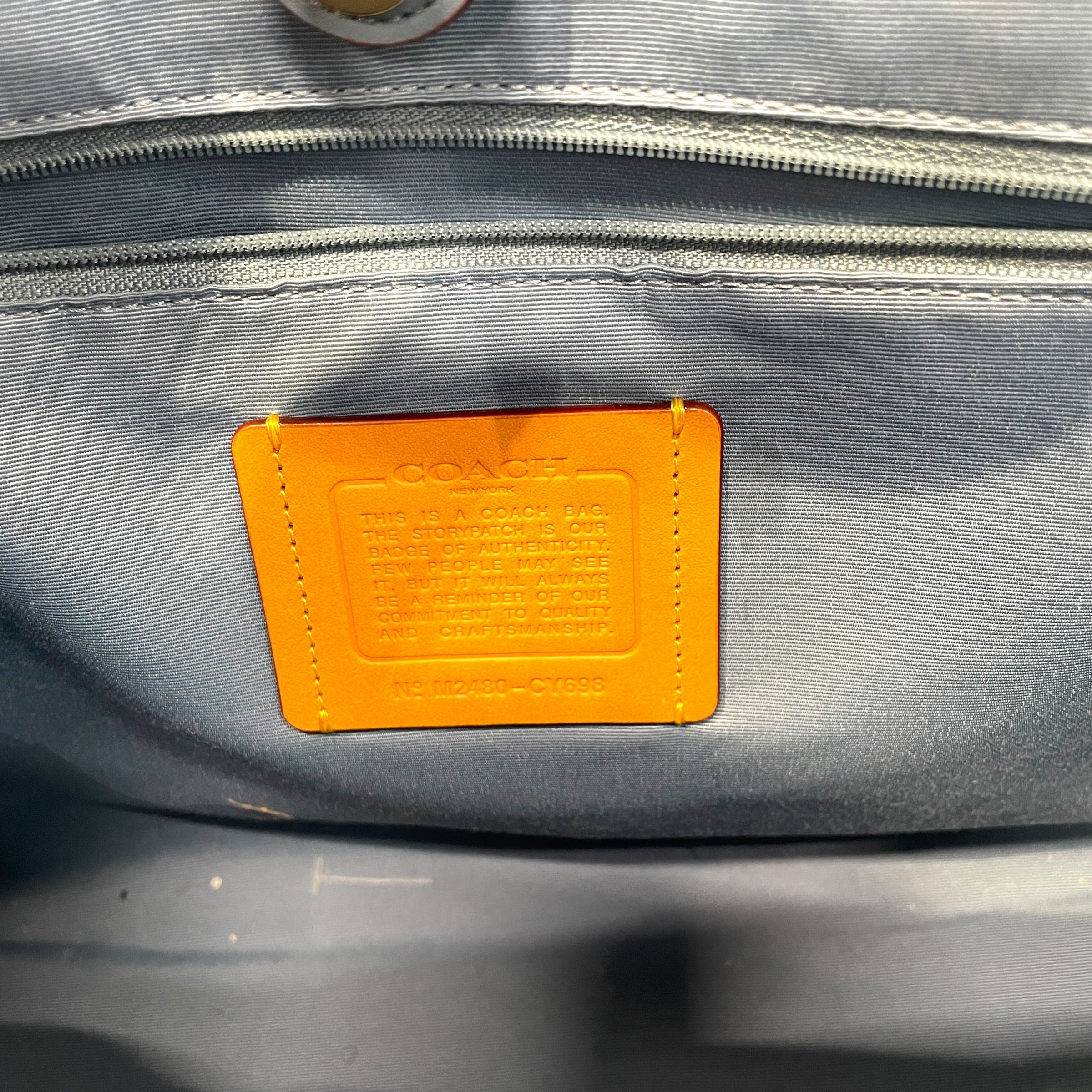 COACH/Tote Bag/Monogram/Denim/BLU/smith tote in signature denim view 4