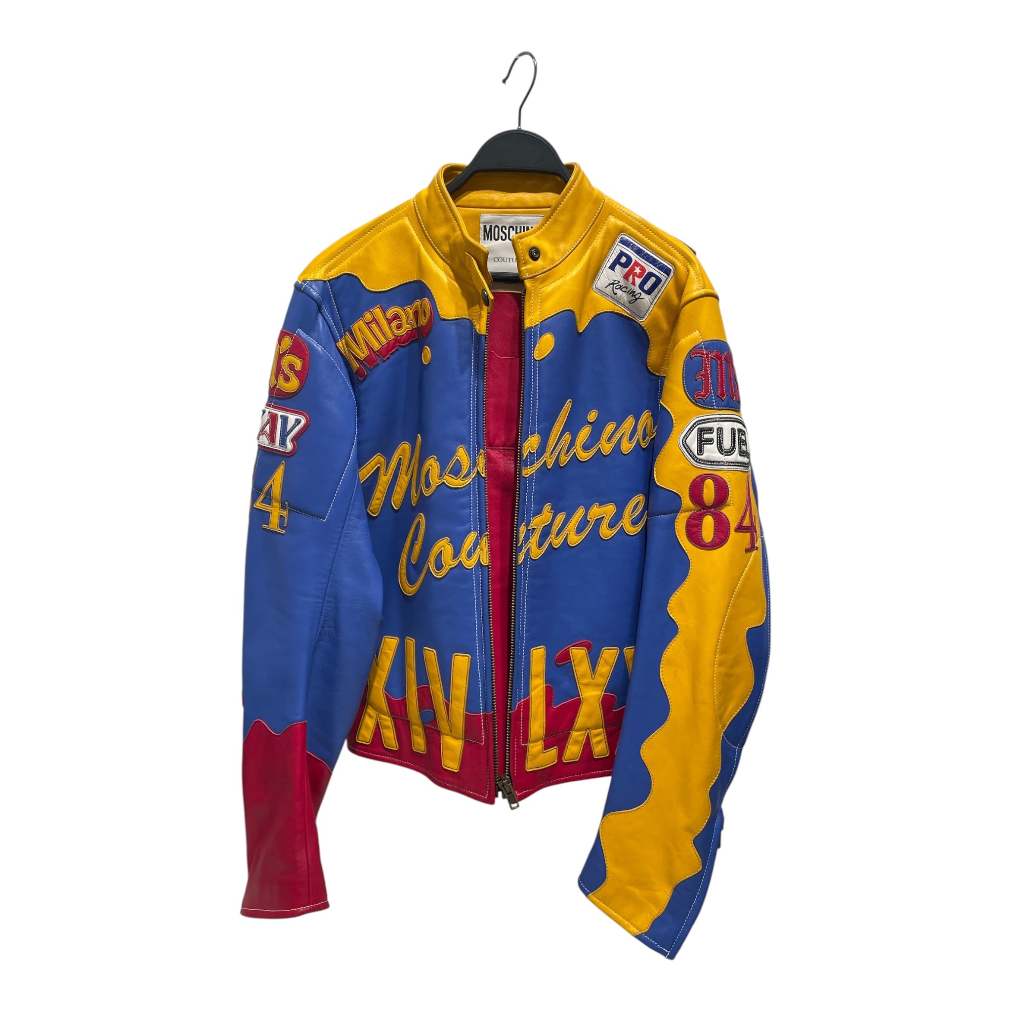 MOSCHINO/Leather Jkt/40/Leather/BLU/Moschino Couture Moto Jacket view 1