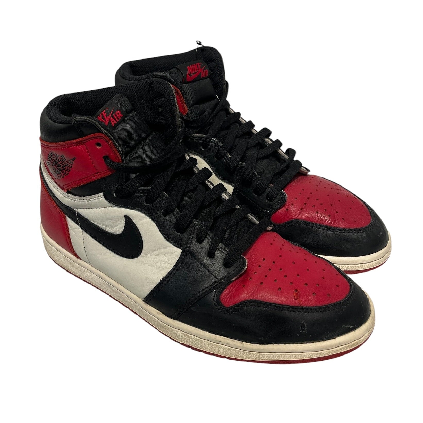NIKE/Hi-Sneakers/US 10.5/Cotton/RED/bred toe view 1